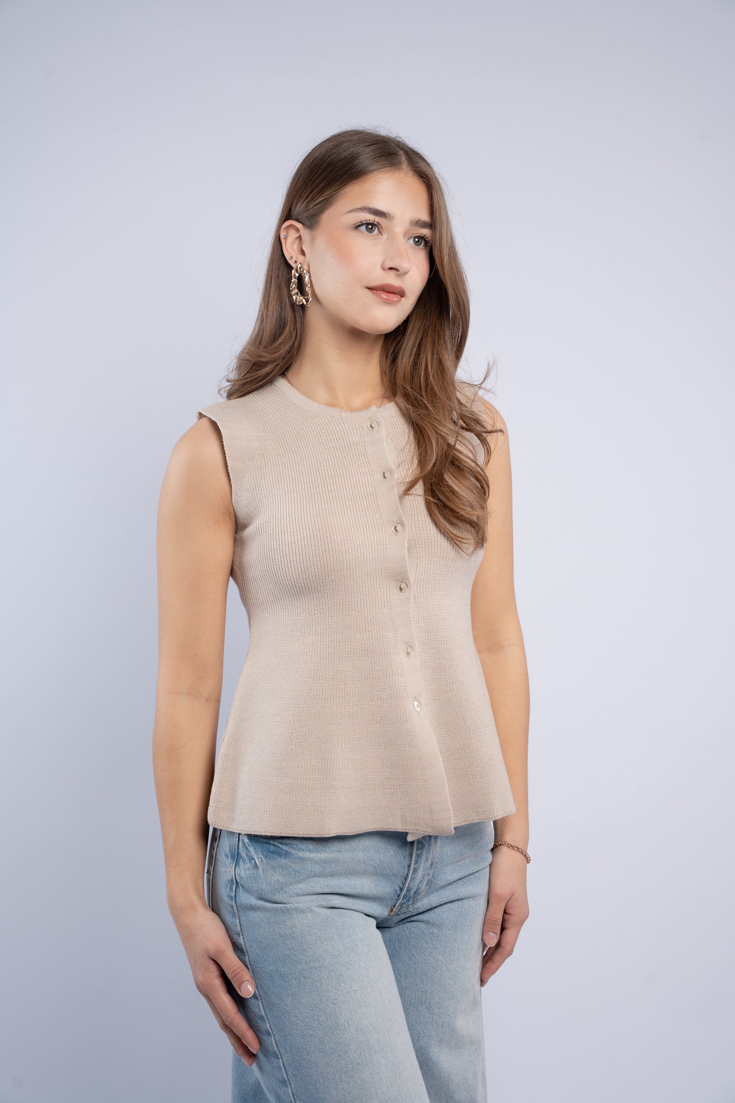 Sleeveless Knit Top
