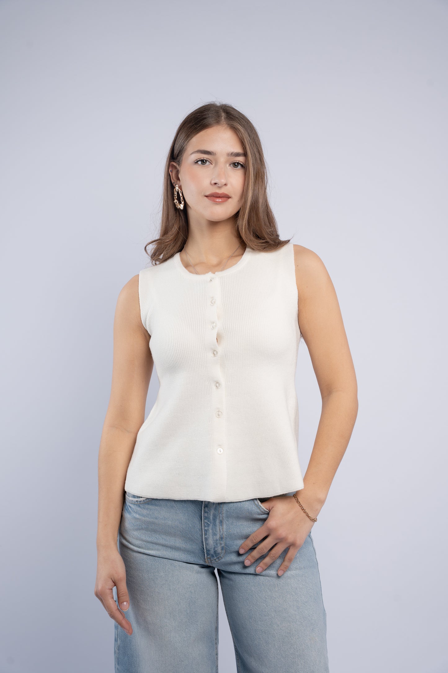 Sleeveless Knit Top