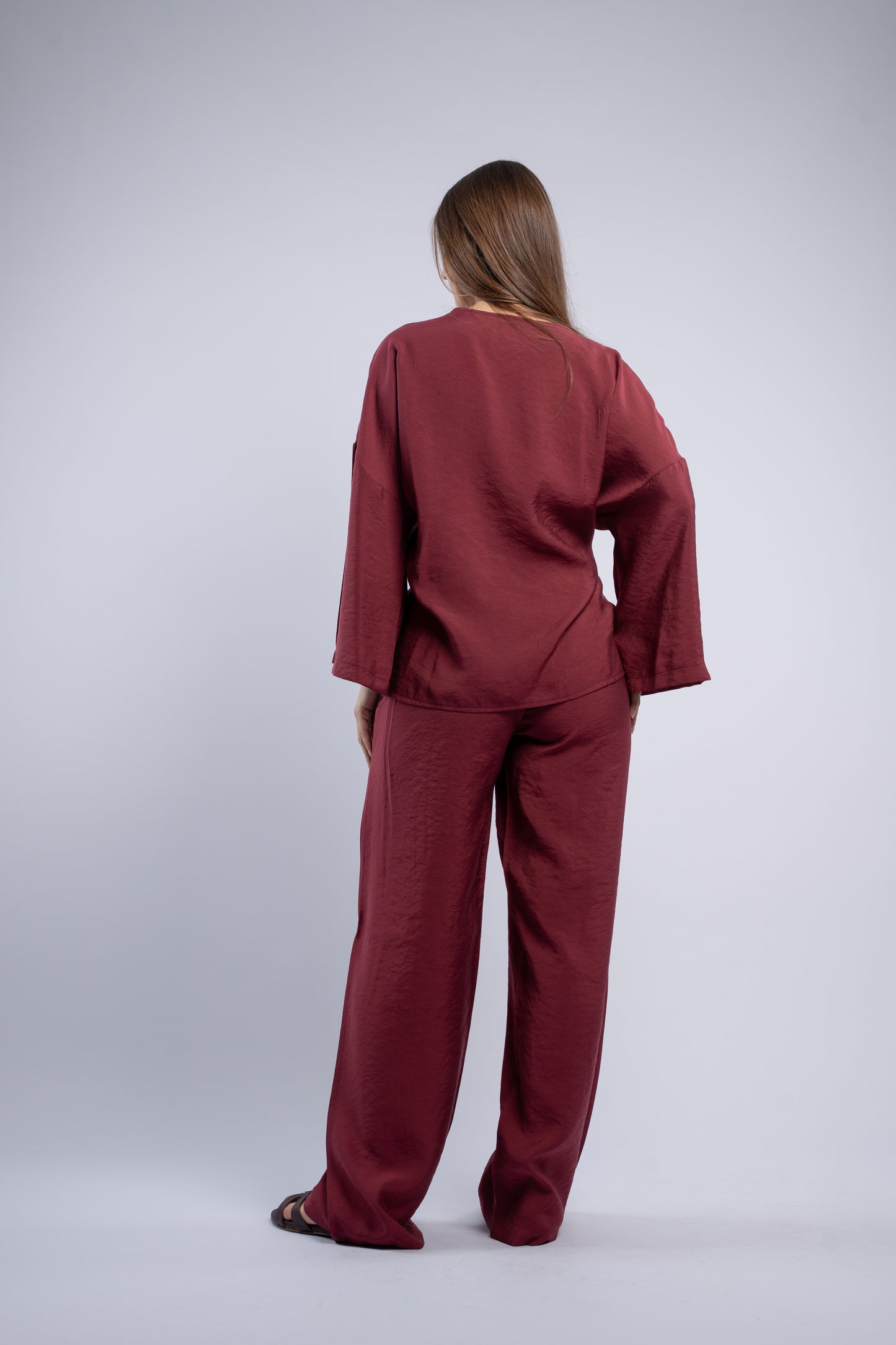 Button- vest linen set