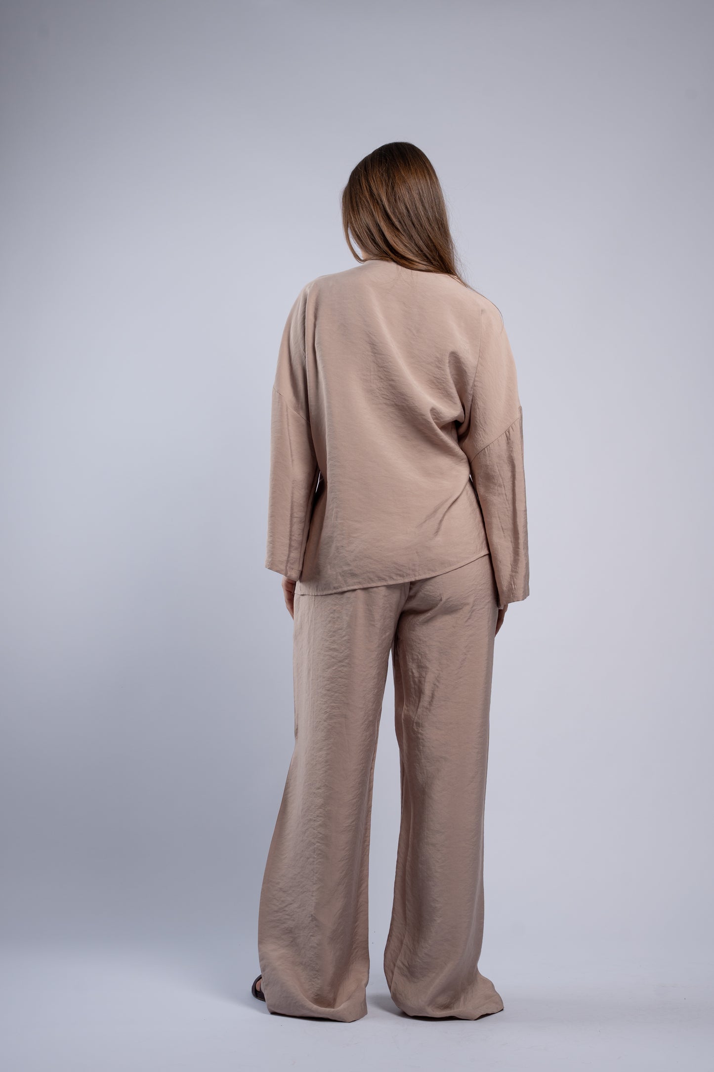 Button- vest linen set