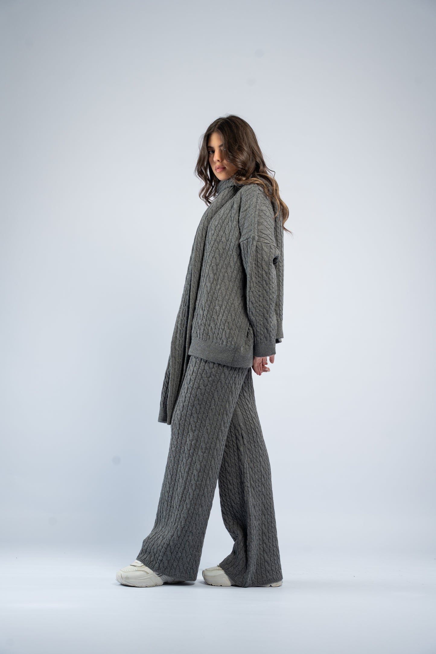 Three- piece braided wool set