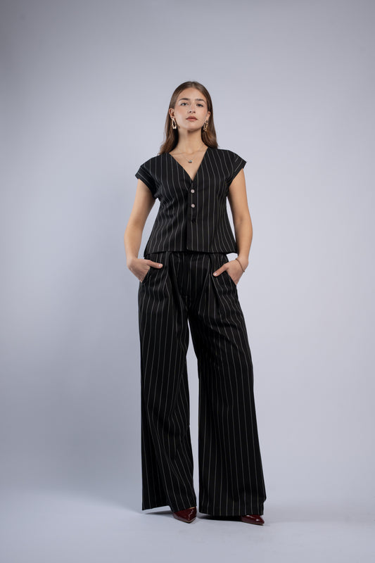 Noir stripe set