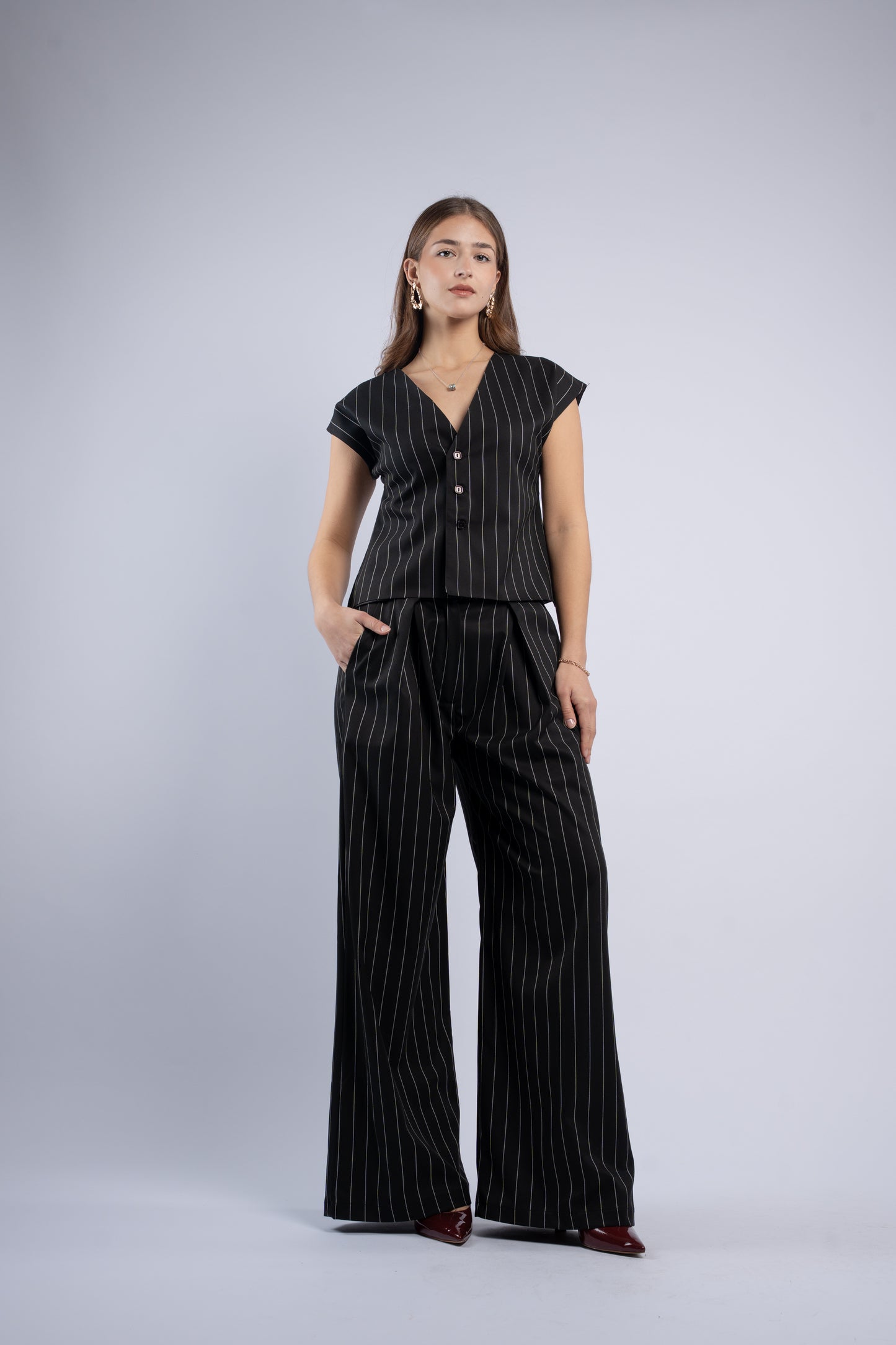 Noir stripe set