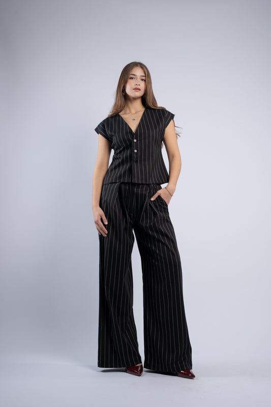 Noir stripe set