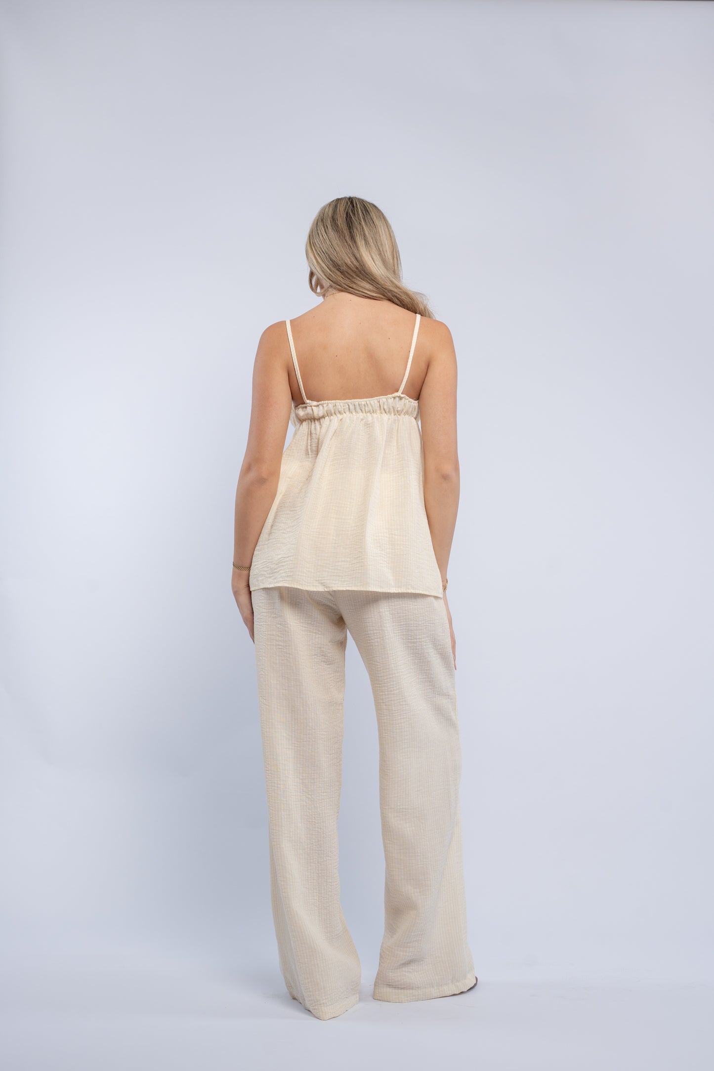 Breeze button striped set