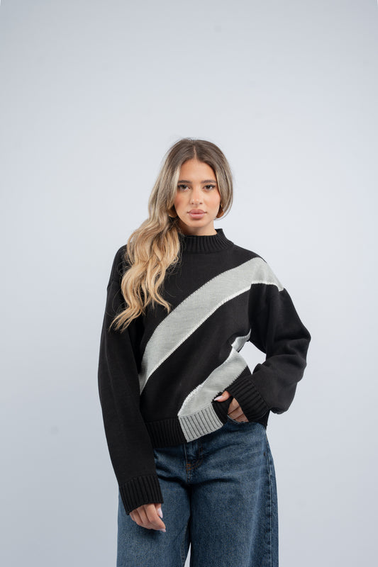 Diagonal wool top
