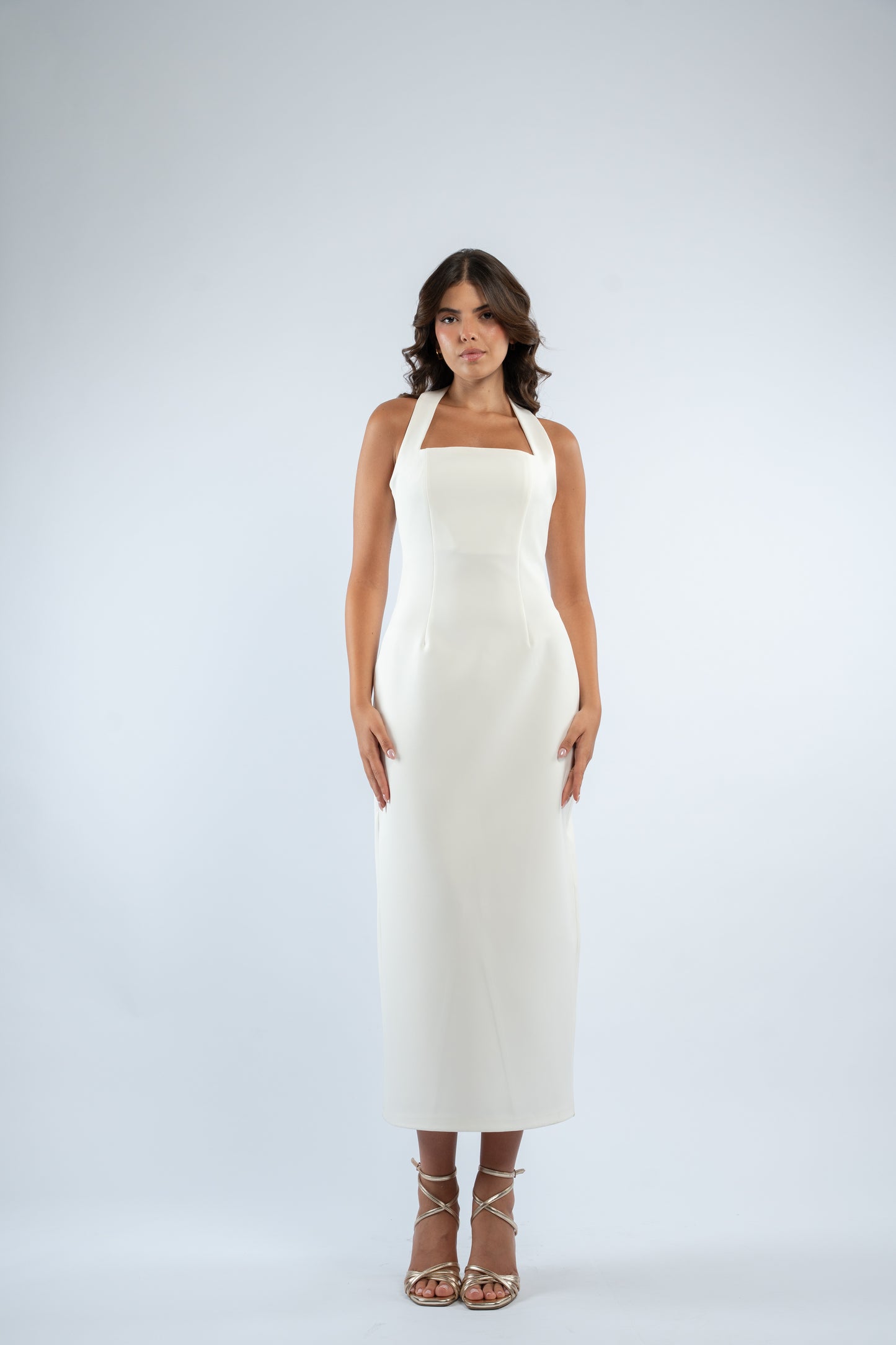 Halter midi dress