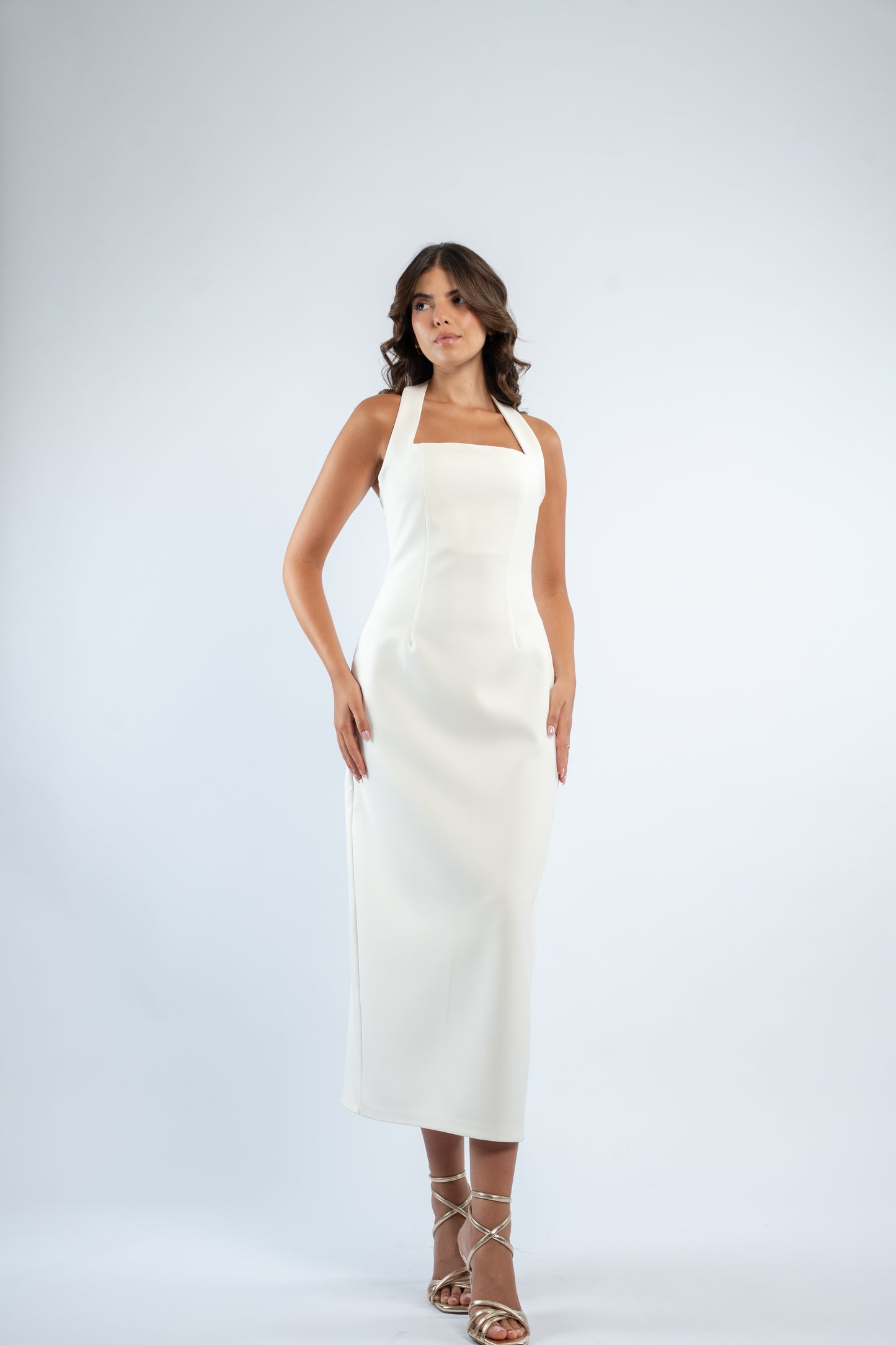 Halter midi dress