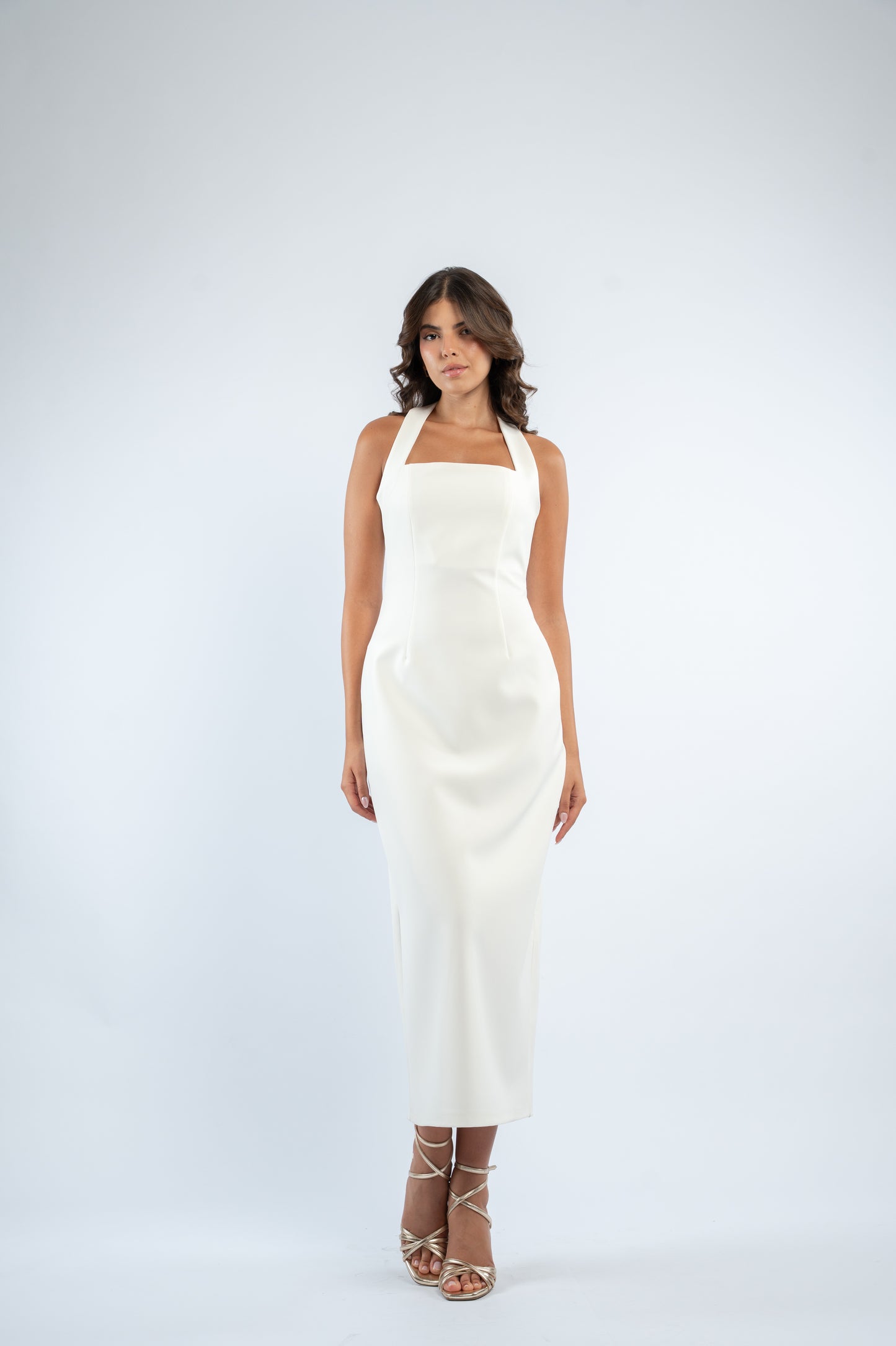 Halter midi dress