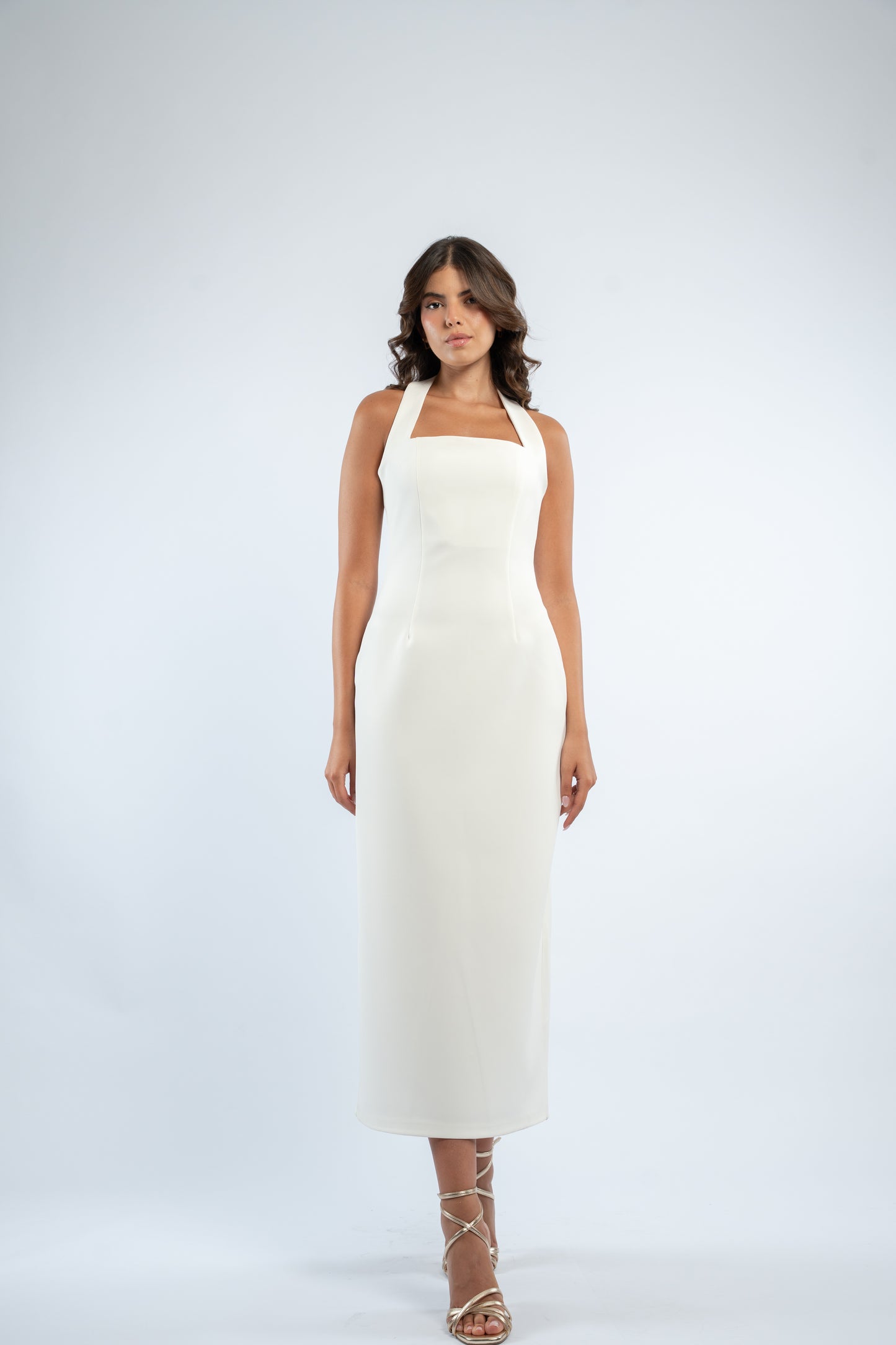 Halter midi dress