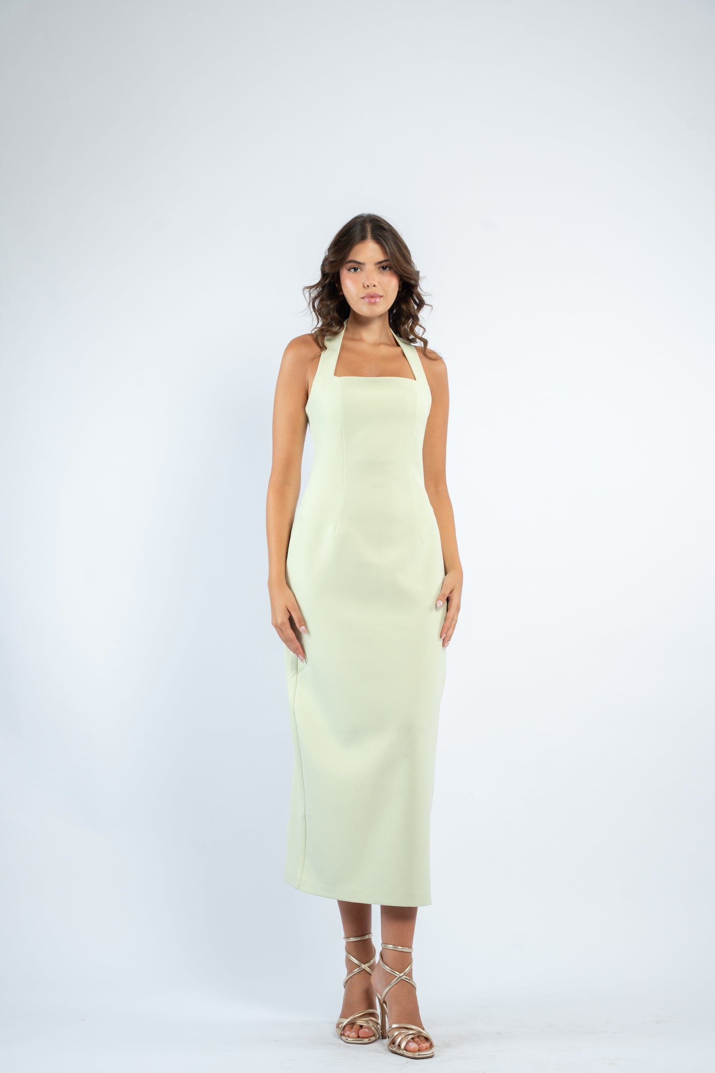 Halter midi dress