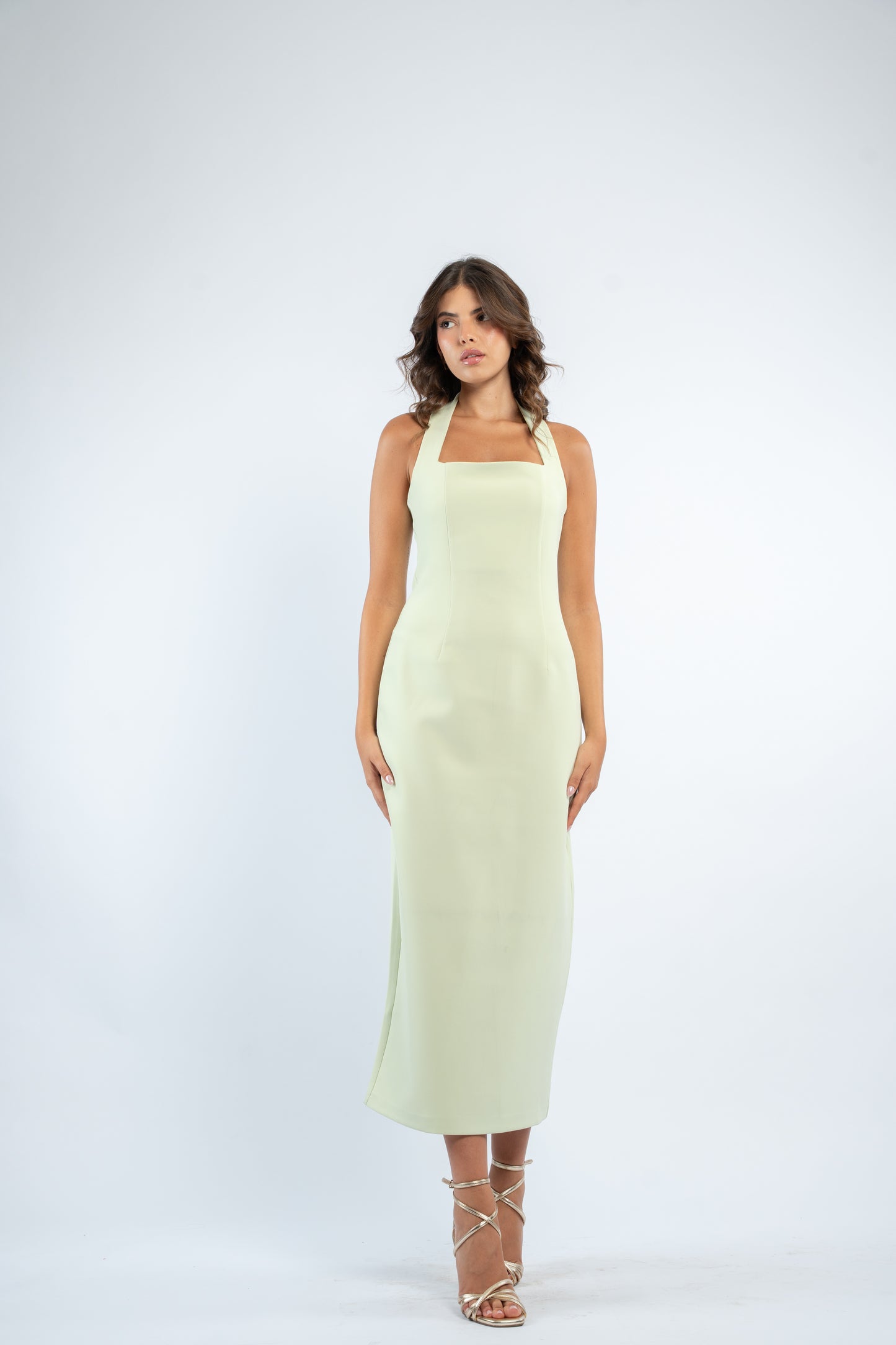 Halter midi dress