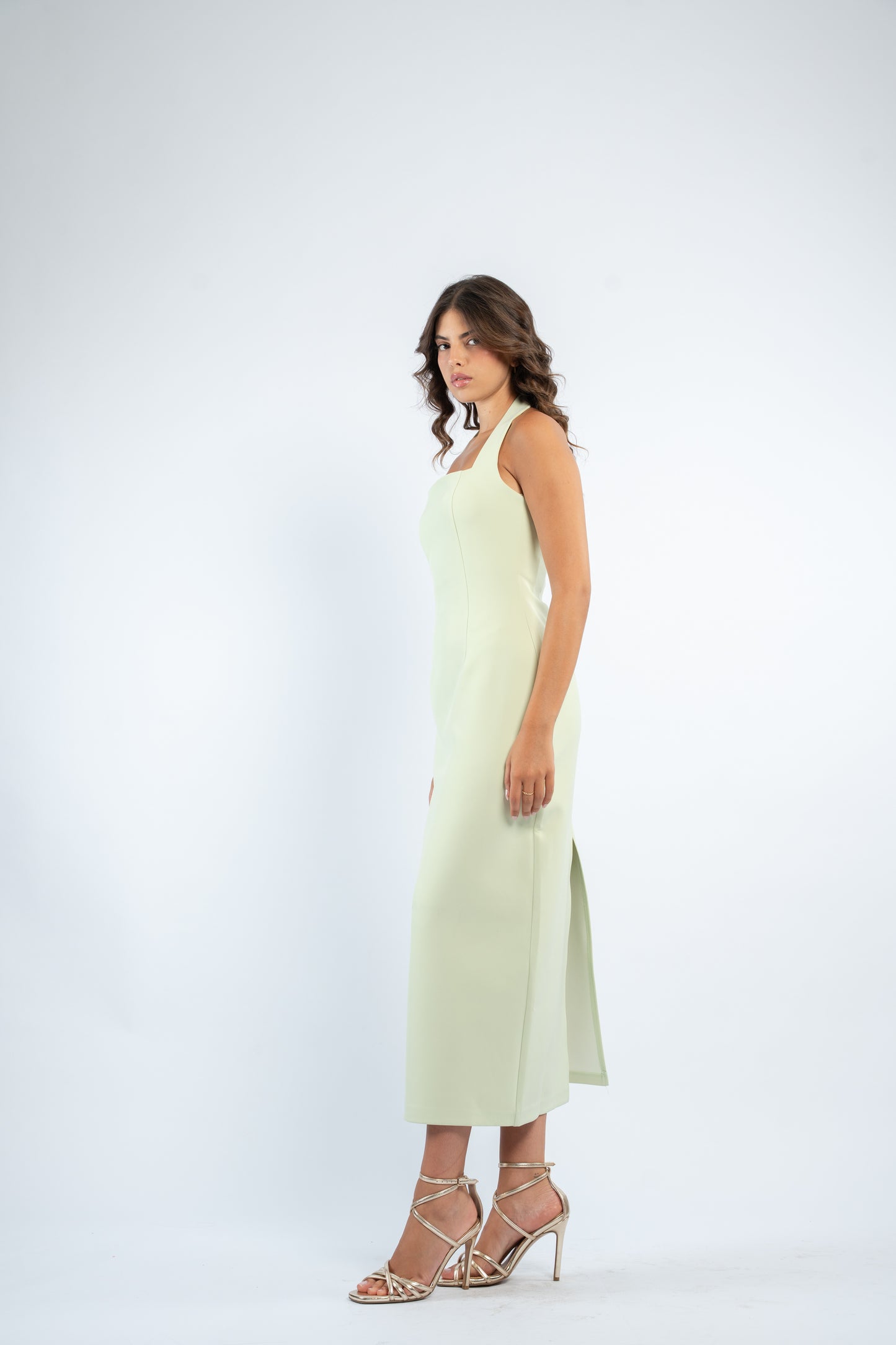 Halter midi dress