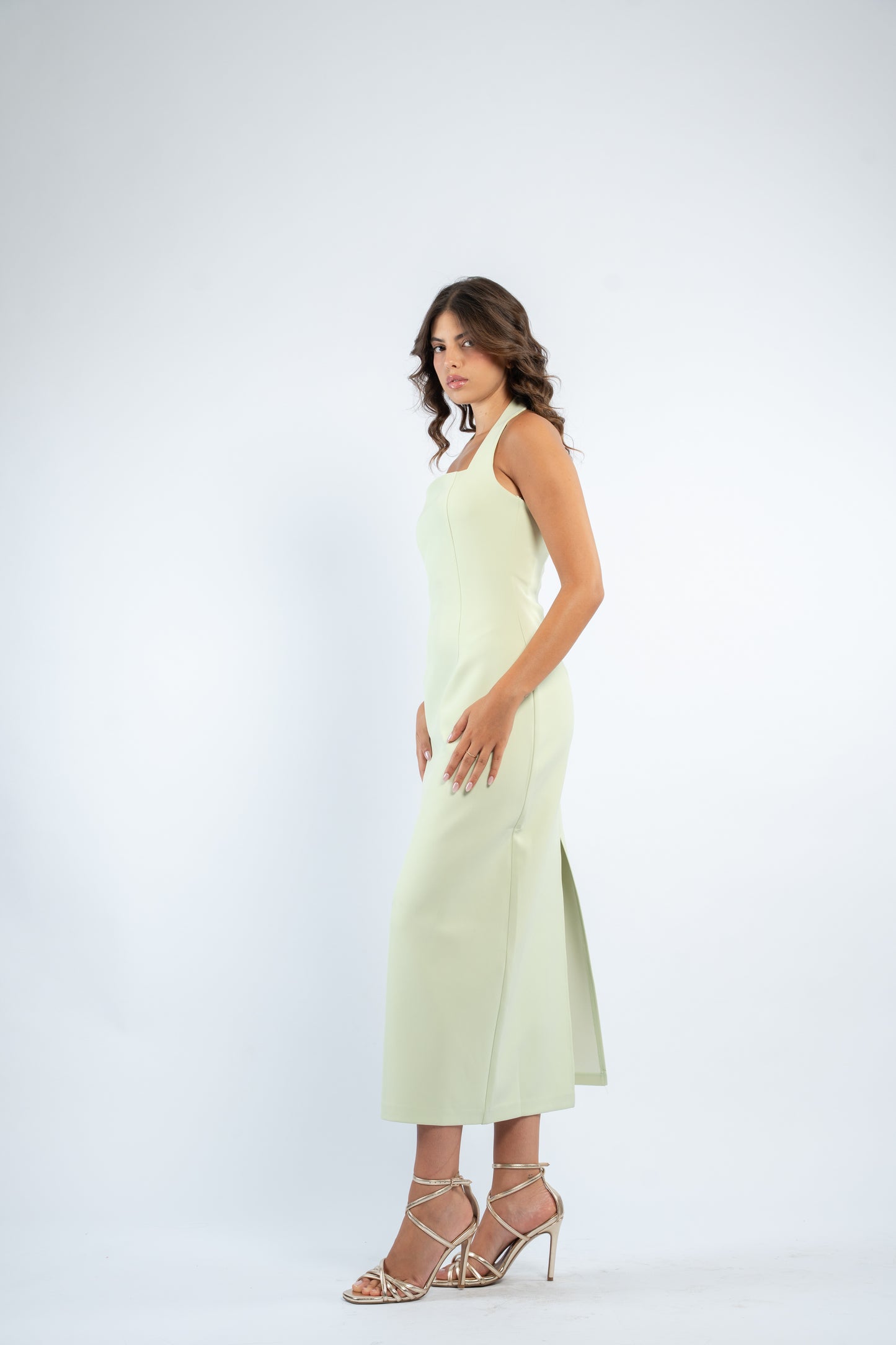 Halter midi dress