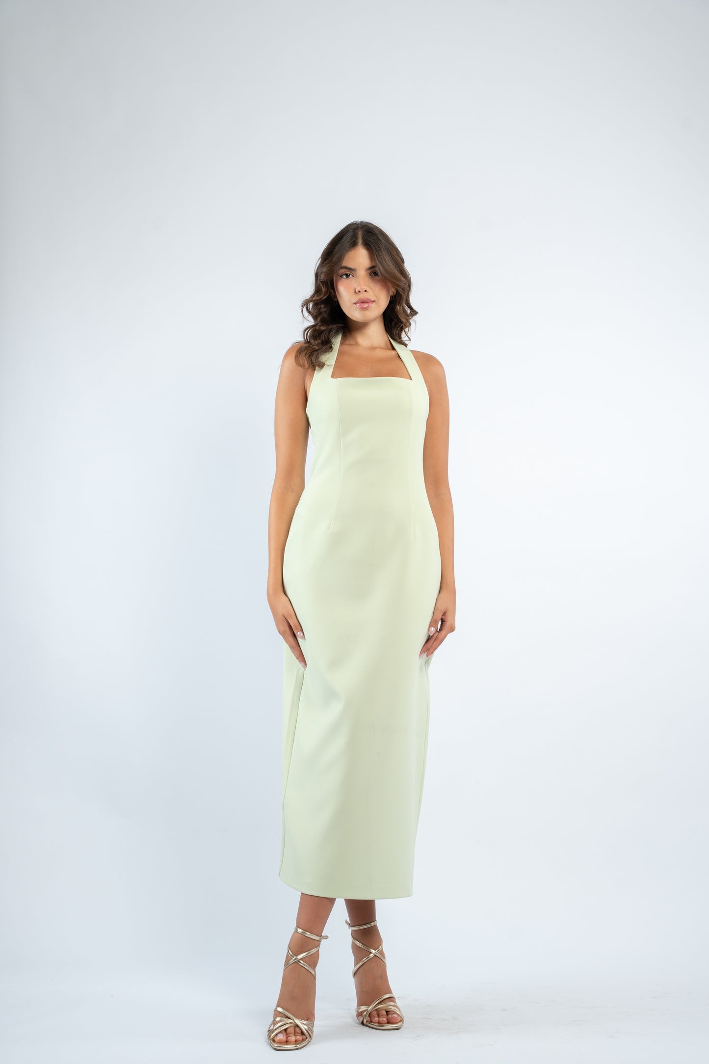 Halter midi dress