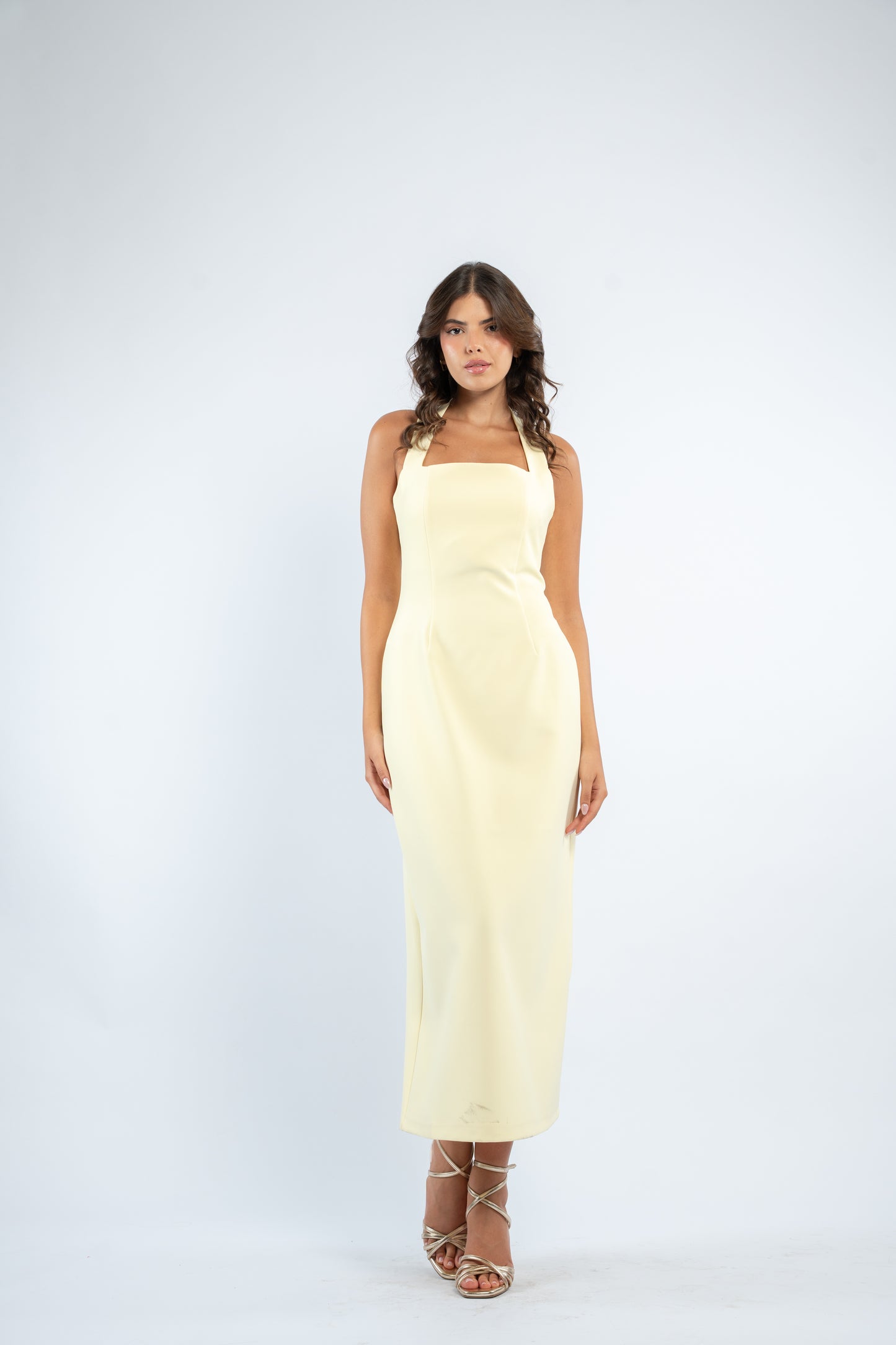 Halter midi dress