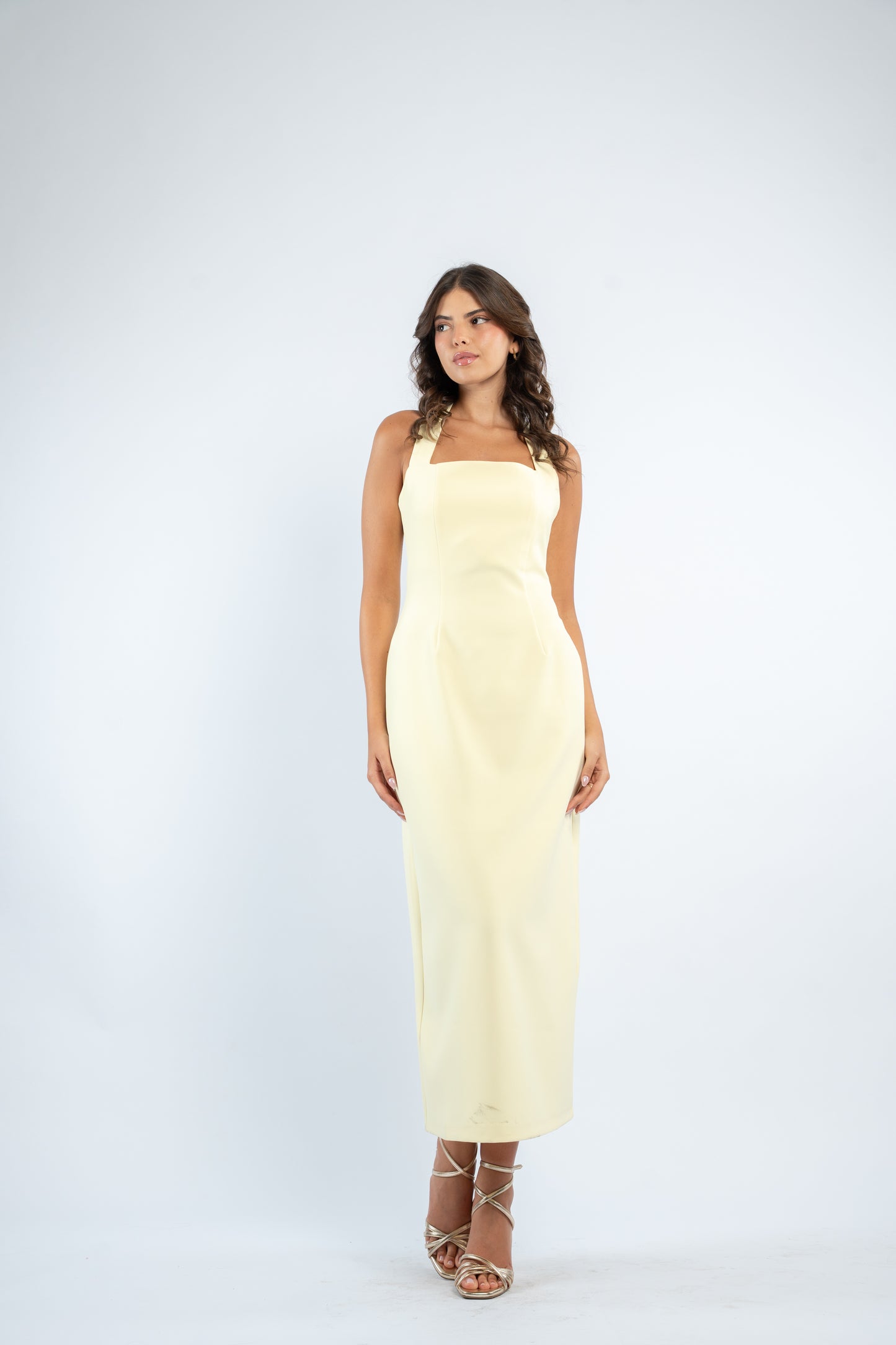 Halter midi dress