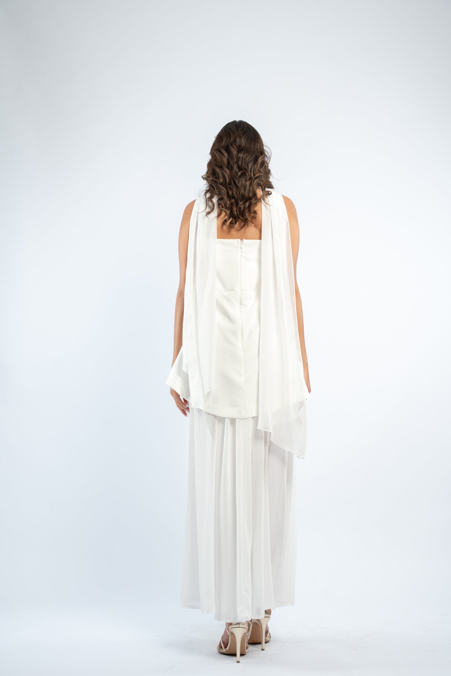 Scarf neck dress