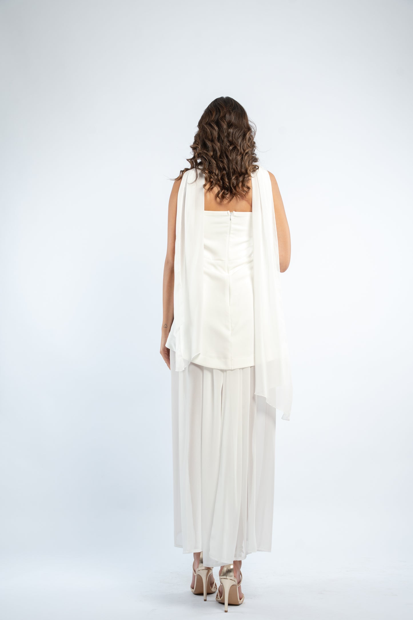 Scarf neck dress