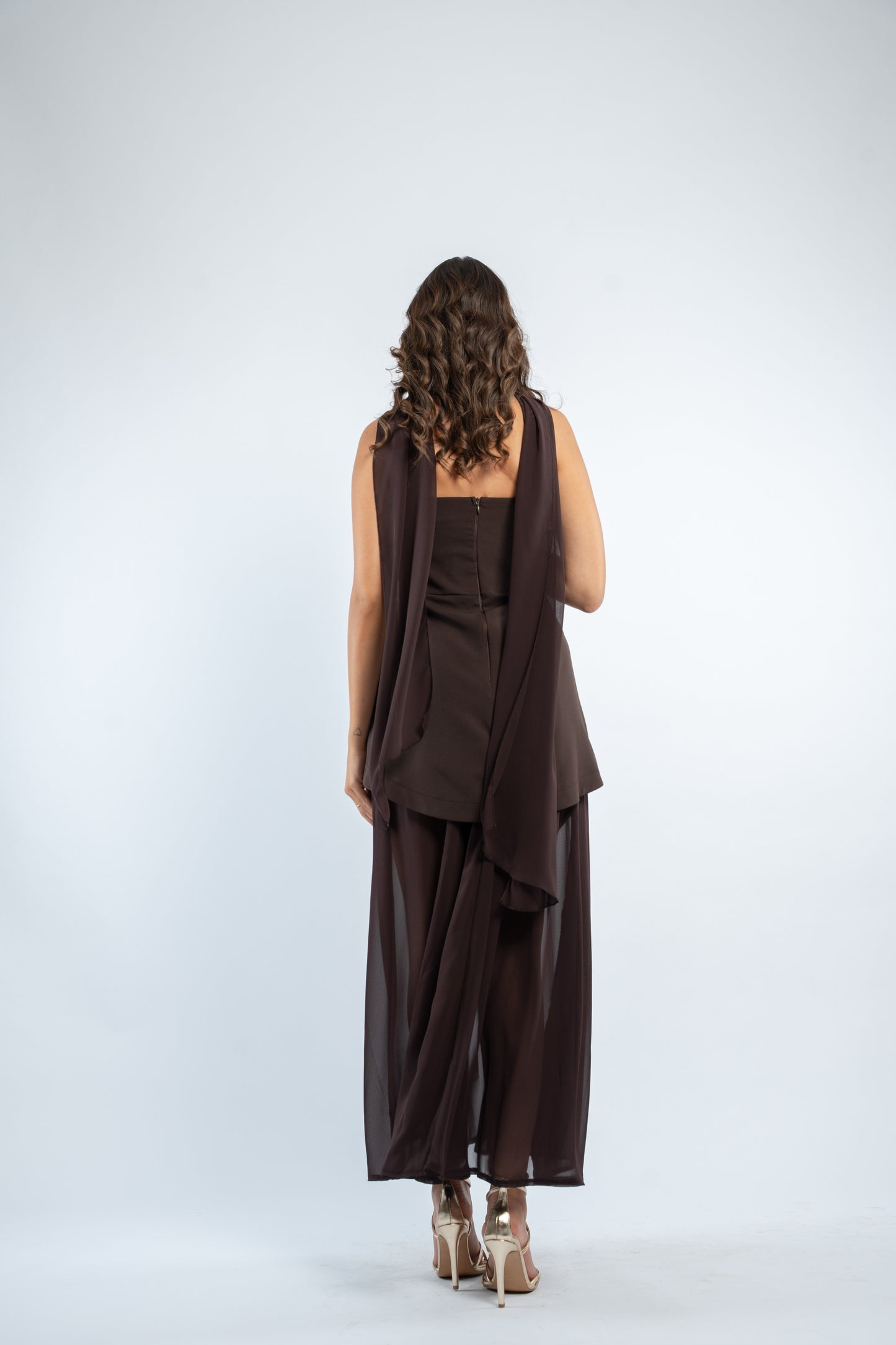 Scarf neck dress