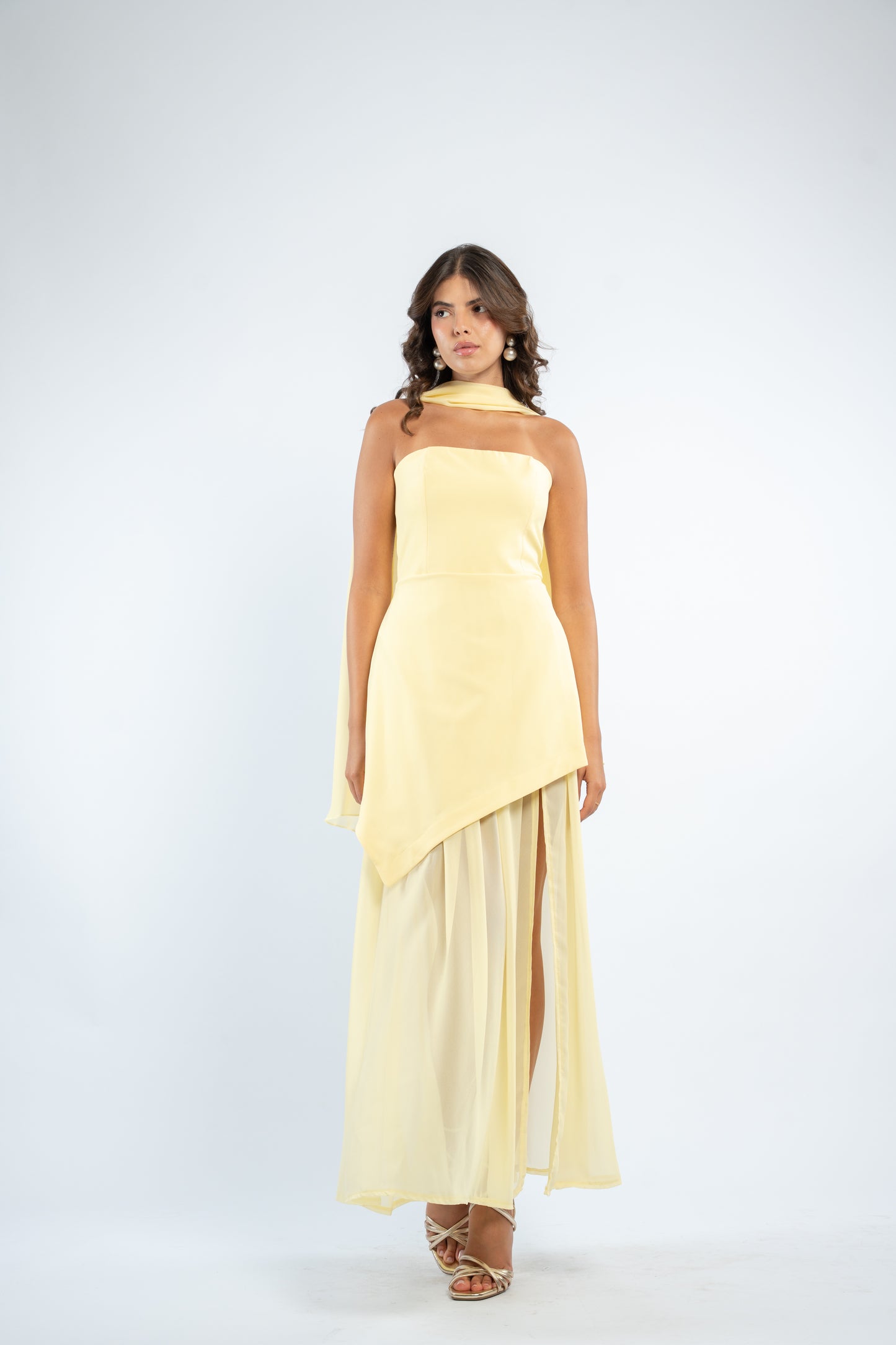 Scarf neck dress