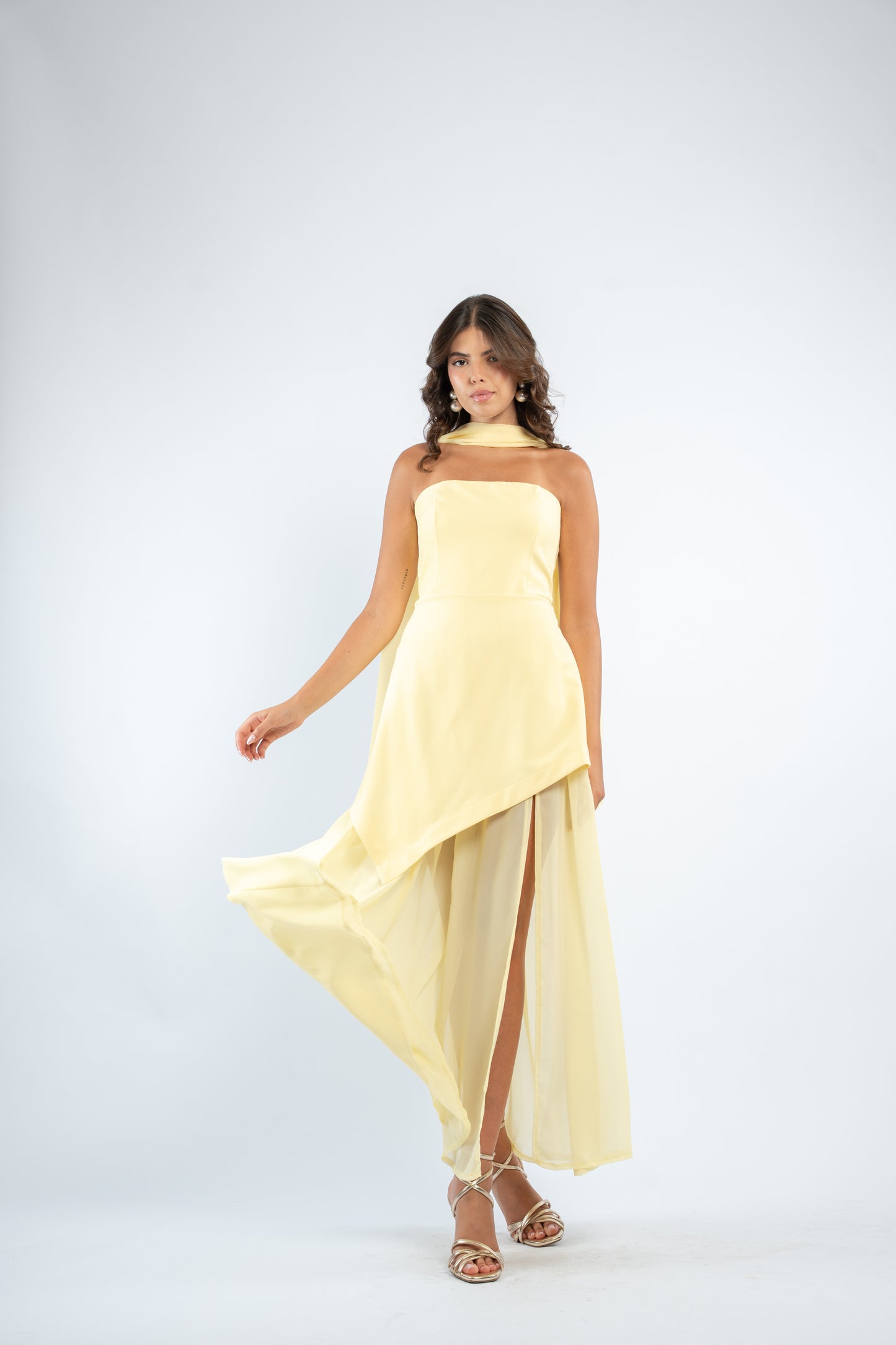 Scarf neck dress