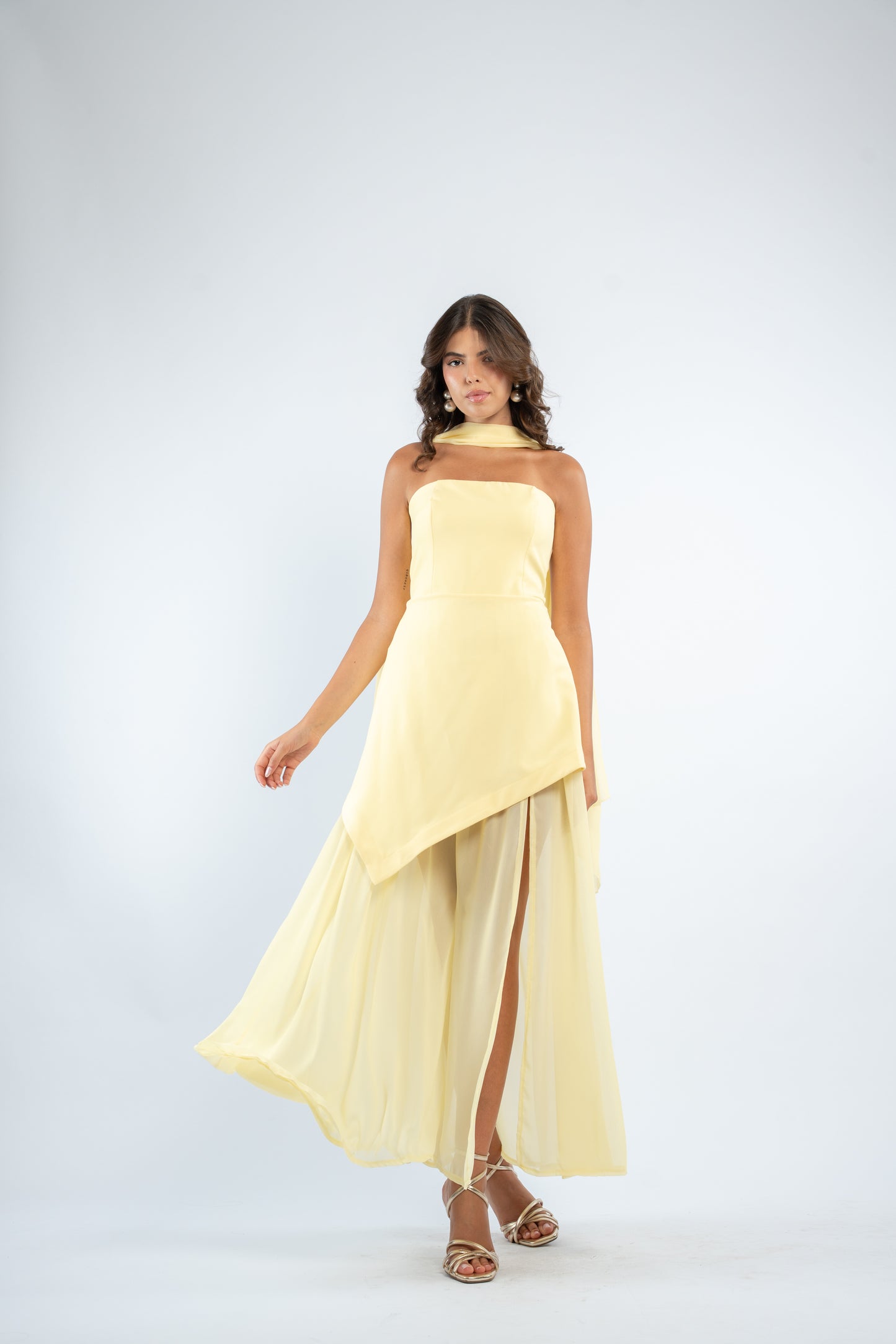 Scarf neck dress
