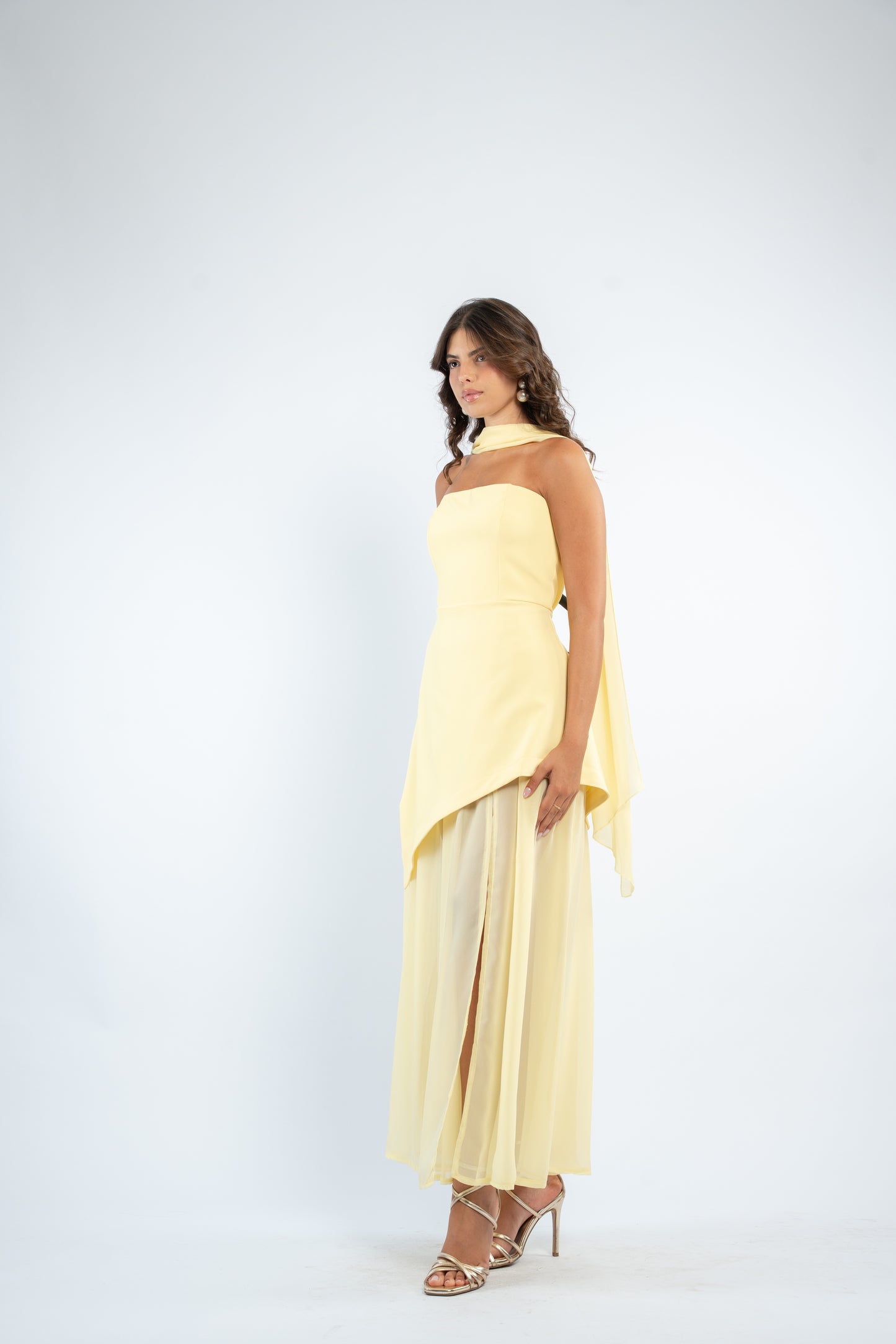 Scarf neck dress