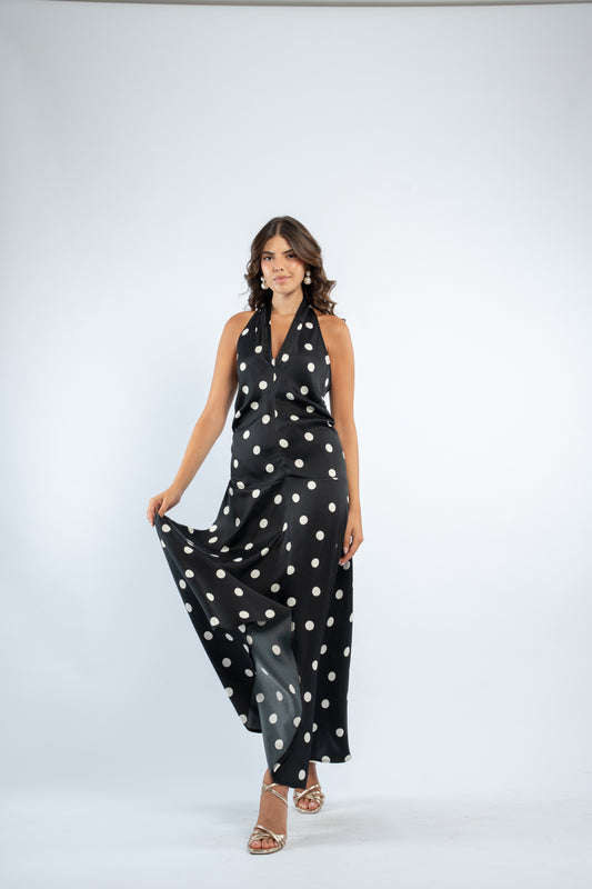 Sleeveless polka dress