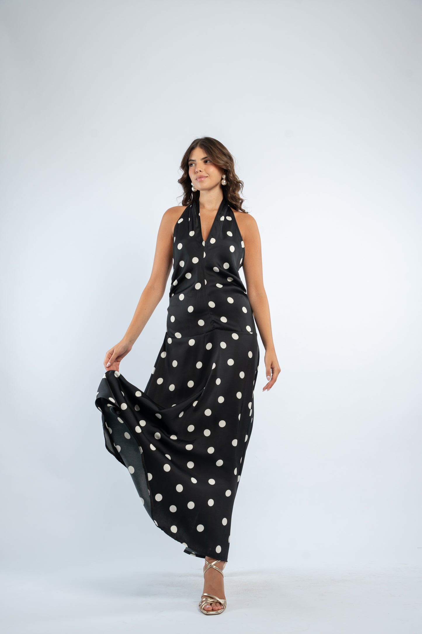 Sleeveless polka dress