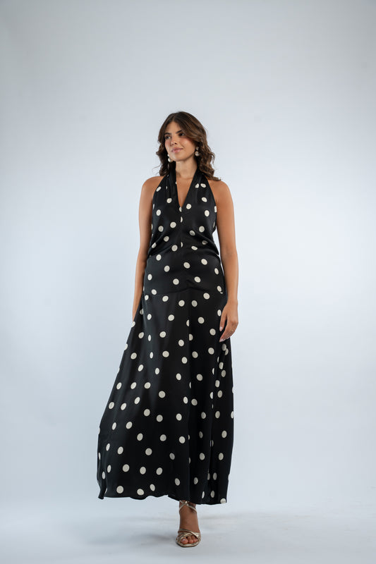 Sleeveless polka dress