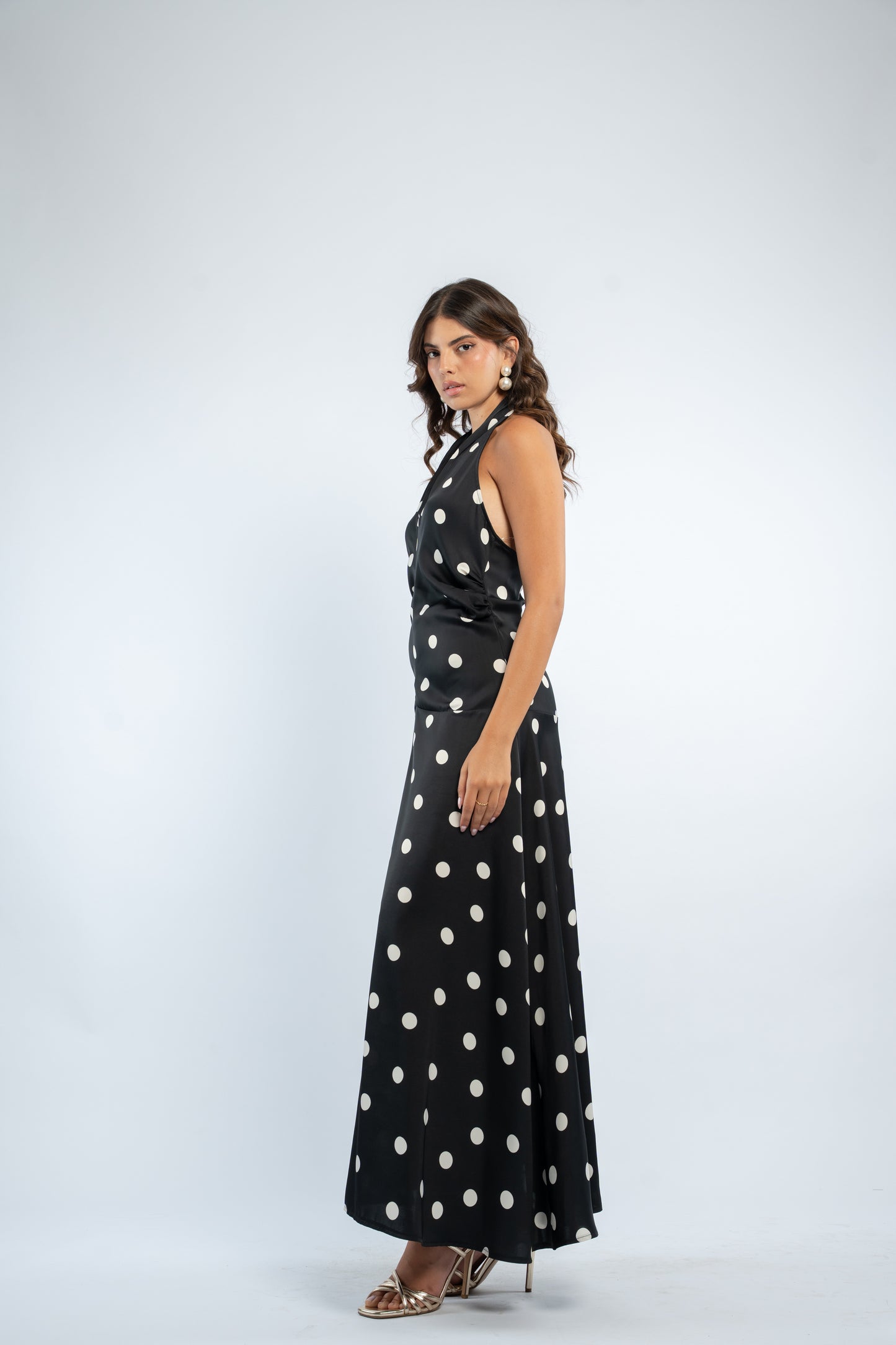 Sleeveless polka dress