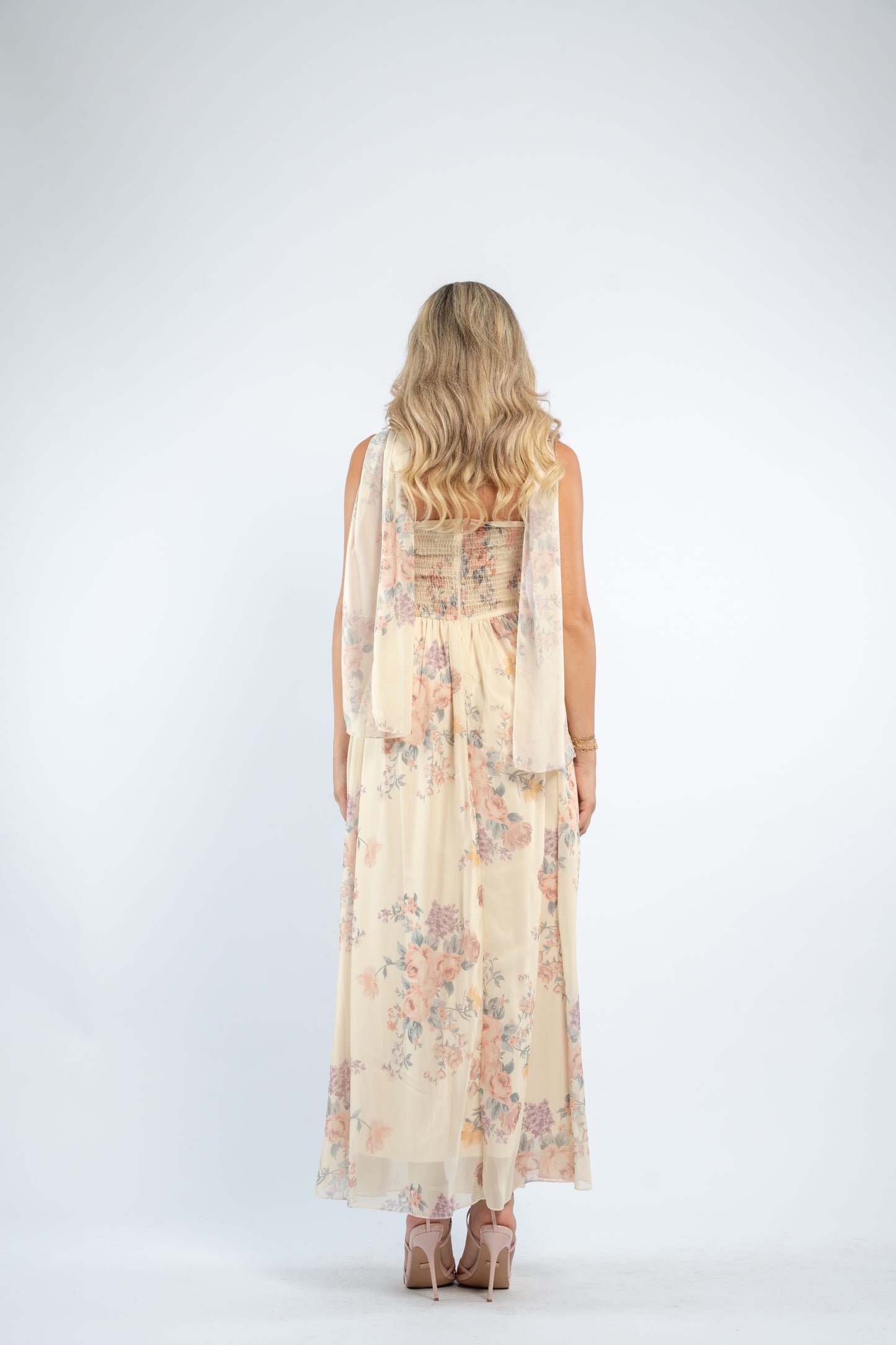 Floral scarf dress