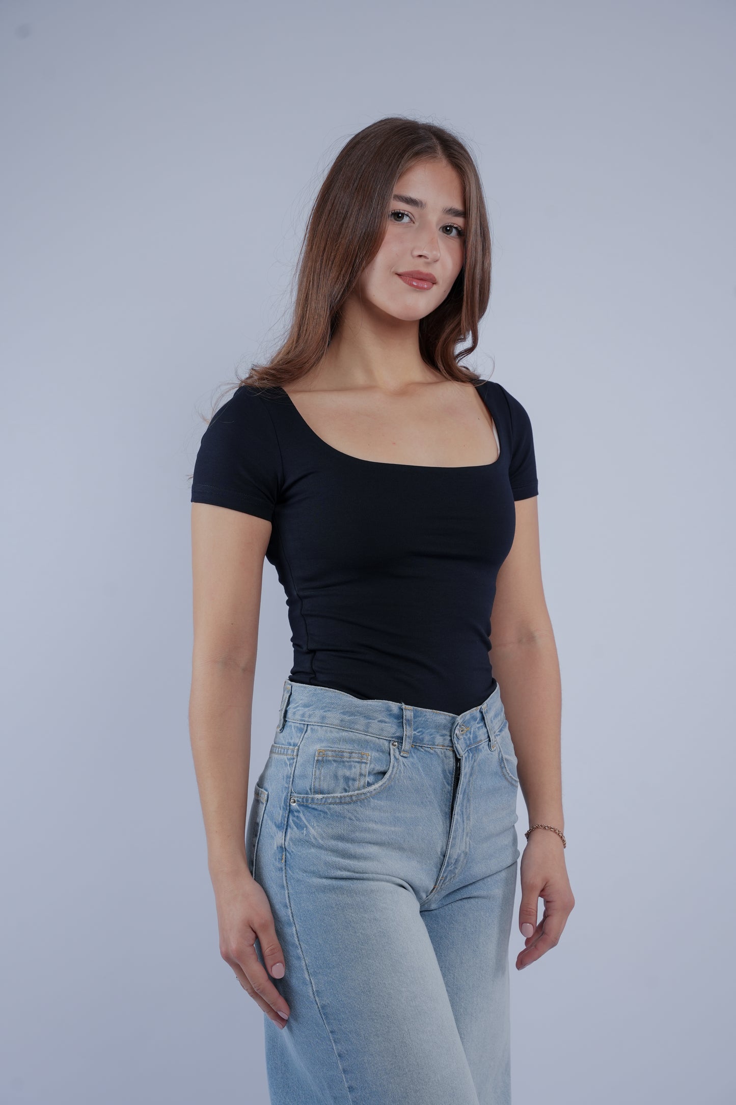 Square neck top