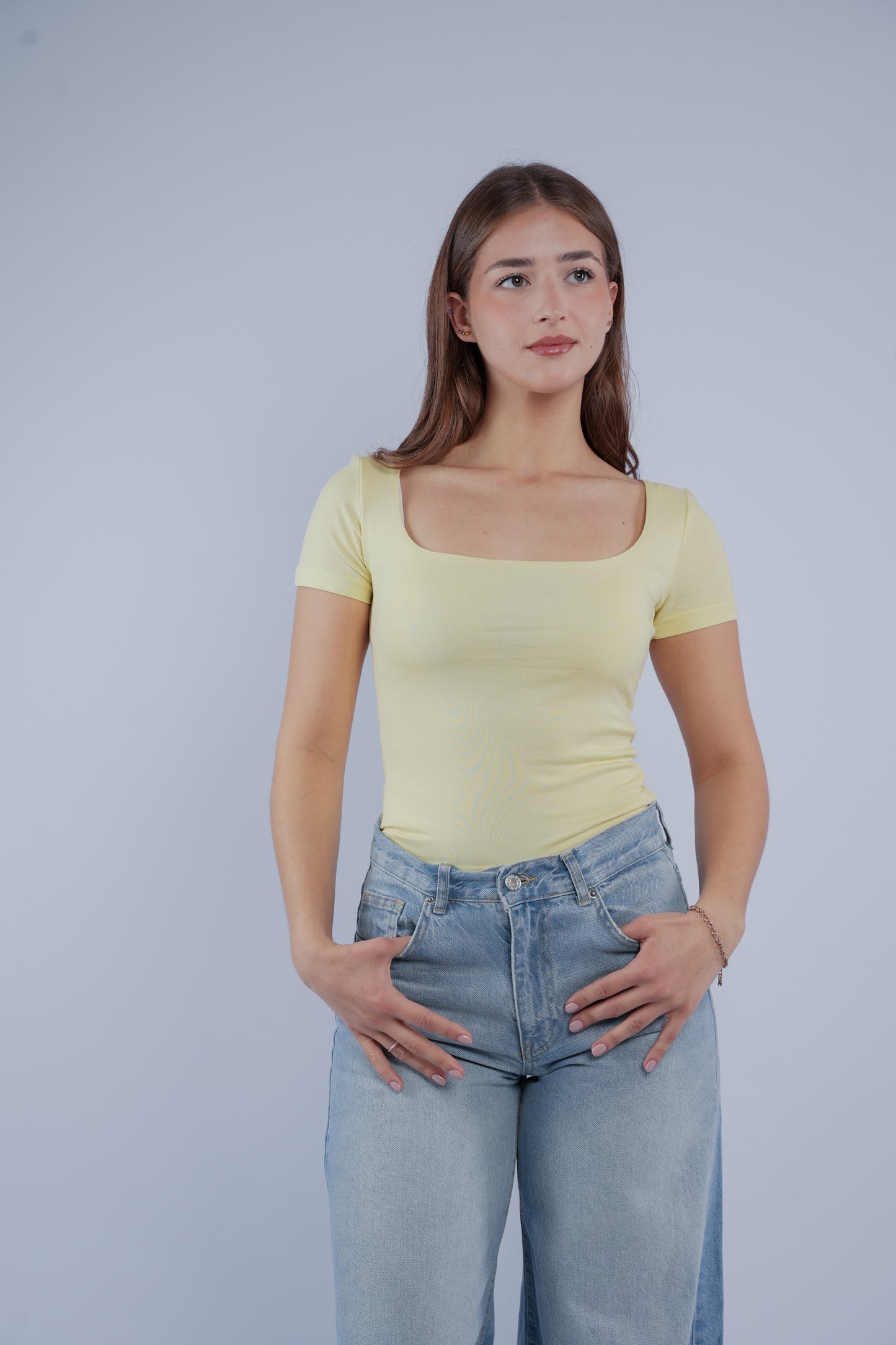 Square neck top