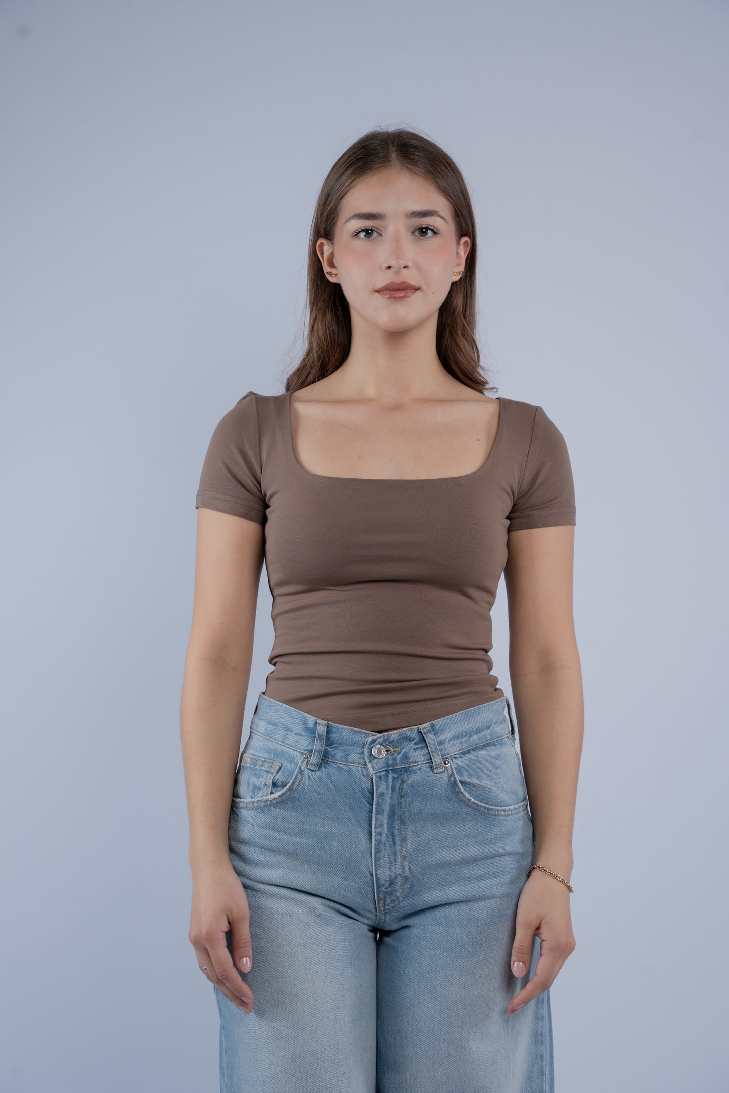 Square neck top