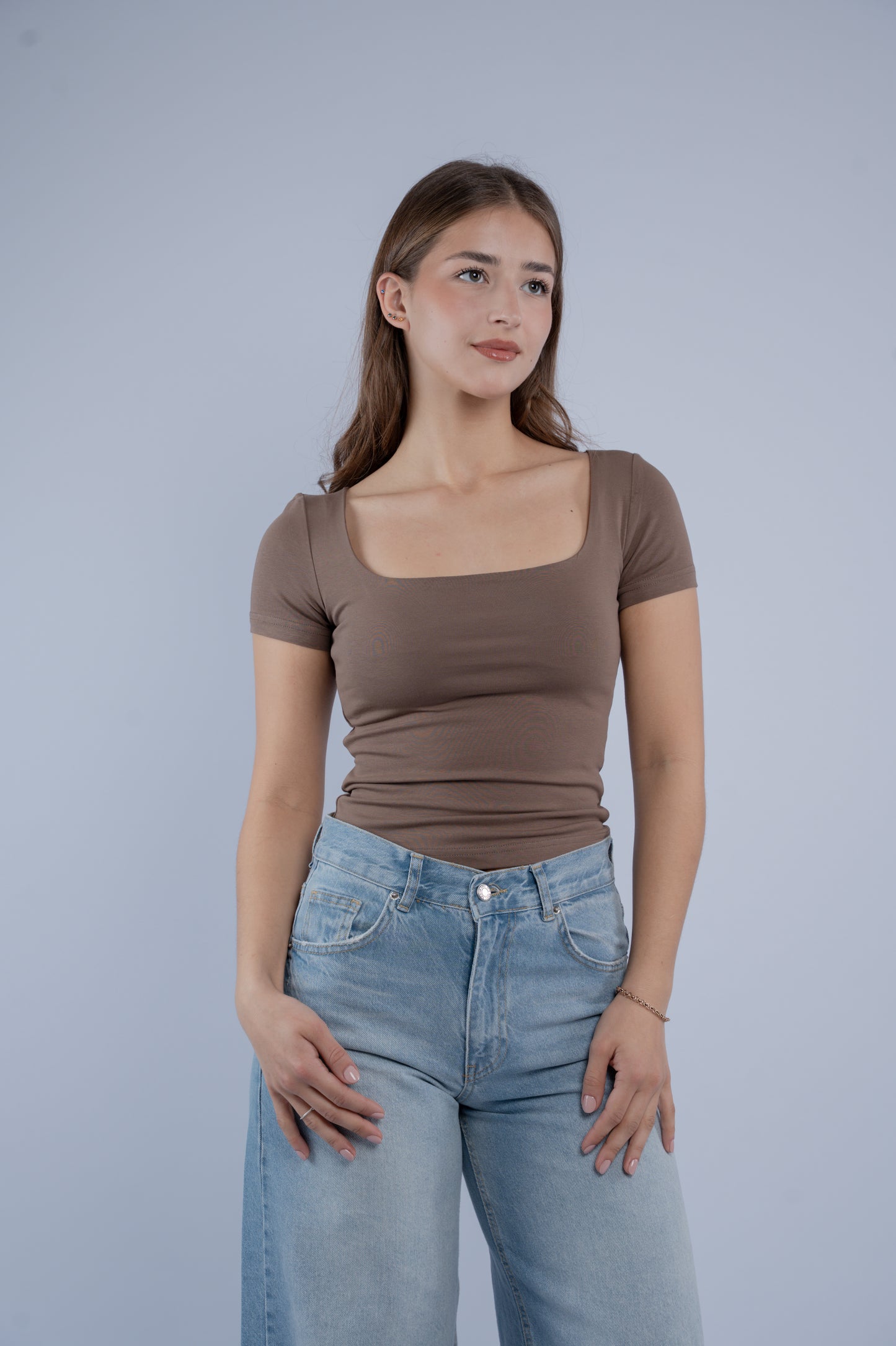 Square neck top