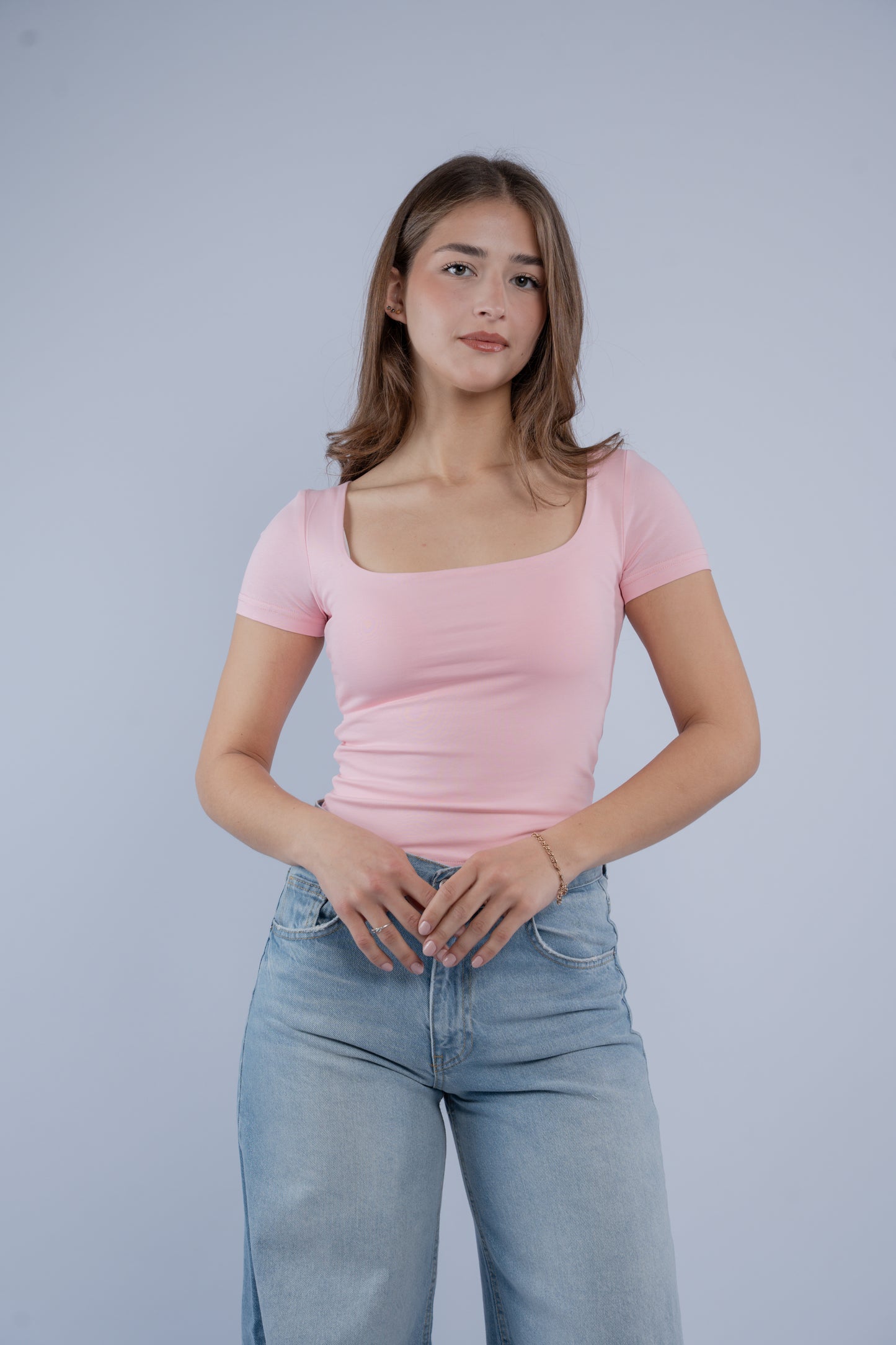Square neck top