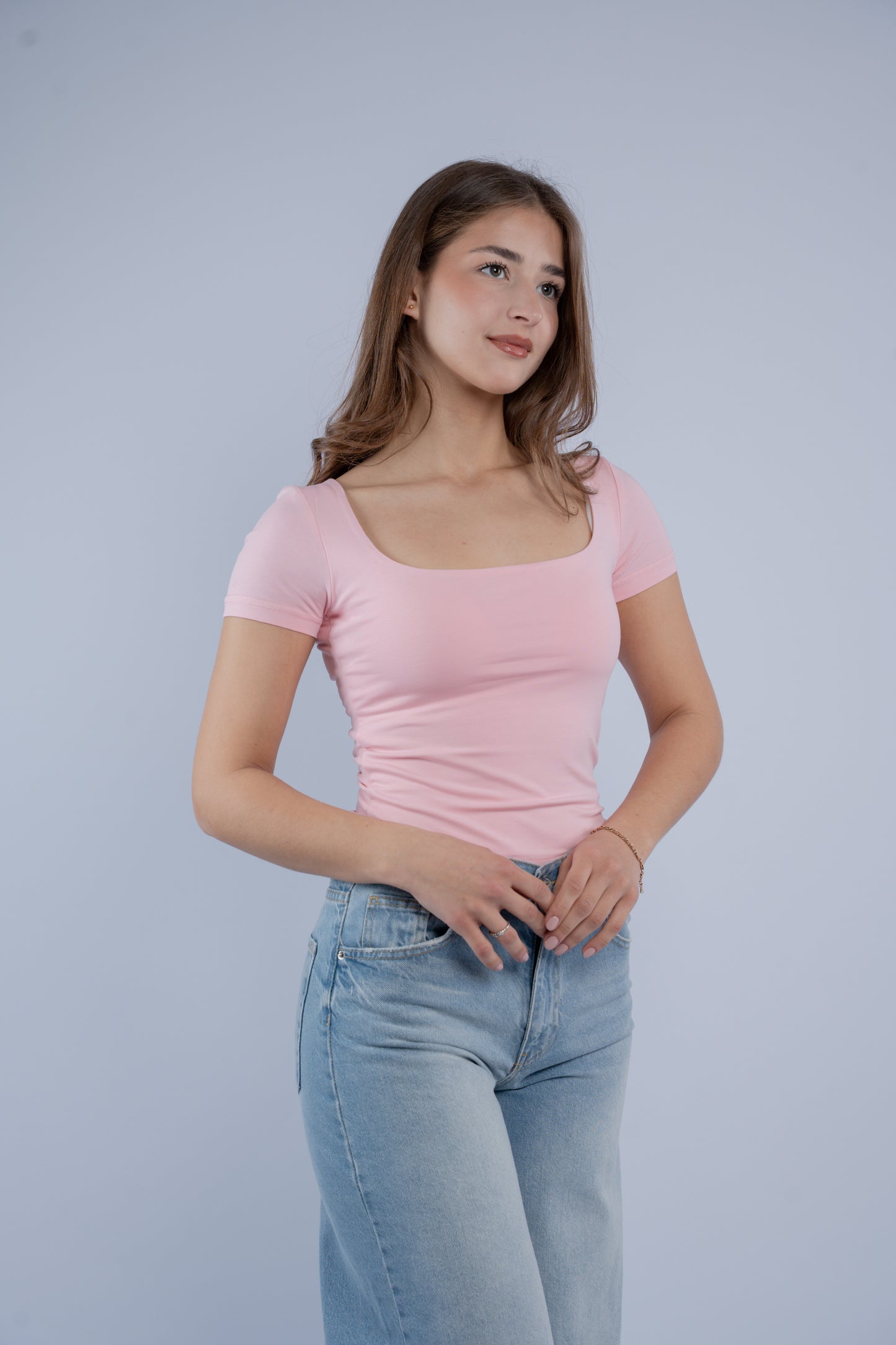 Square neck top