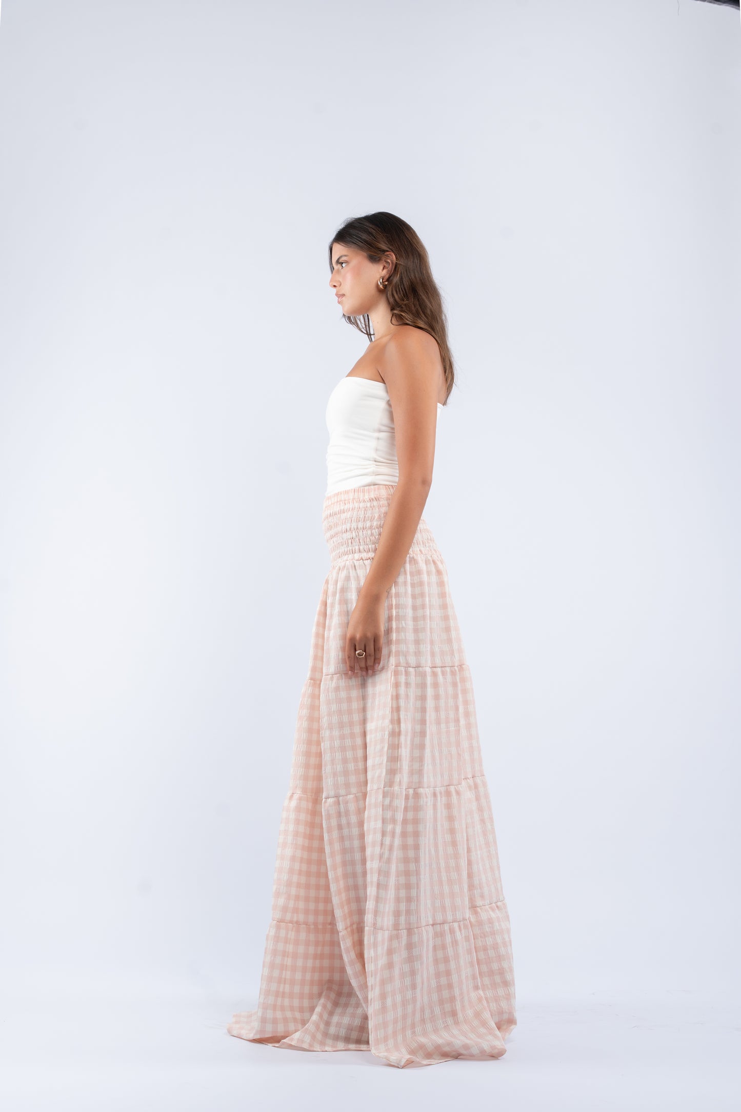 Gingham convertible skirt