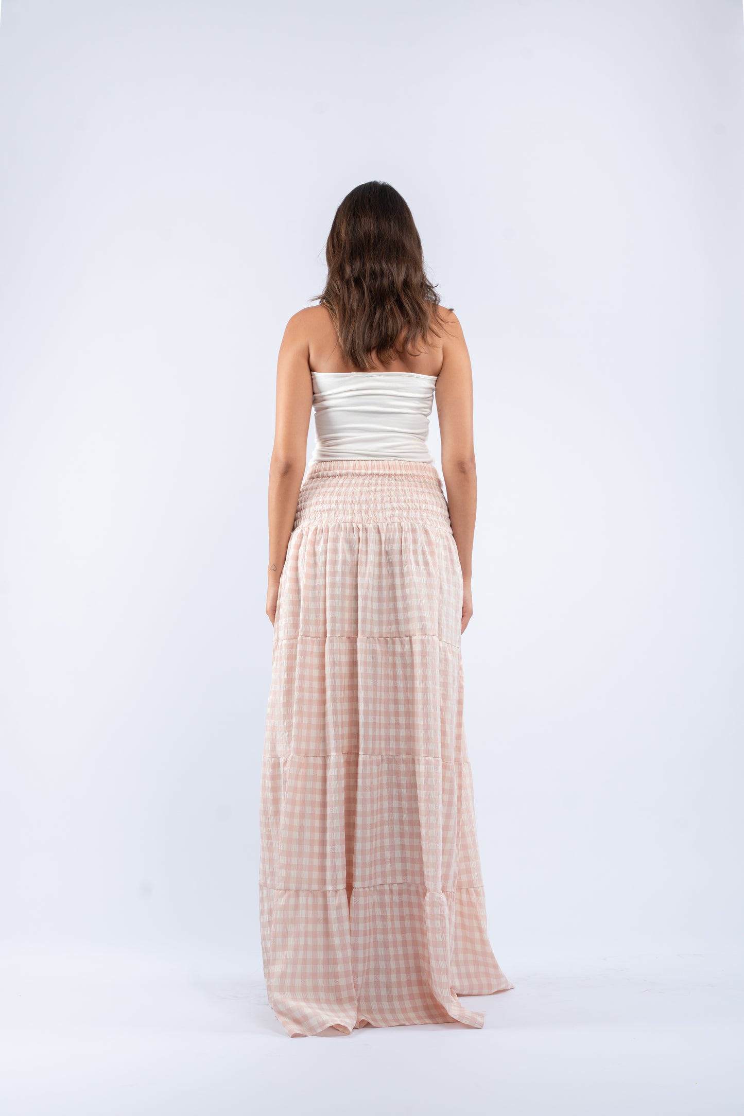 Gingham convertible skirt