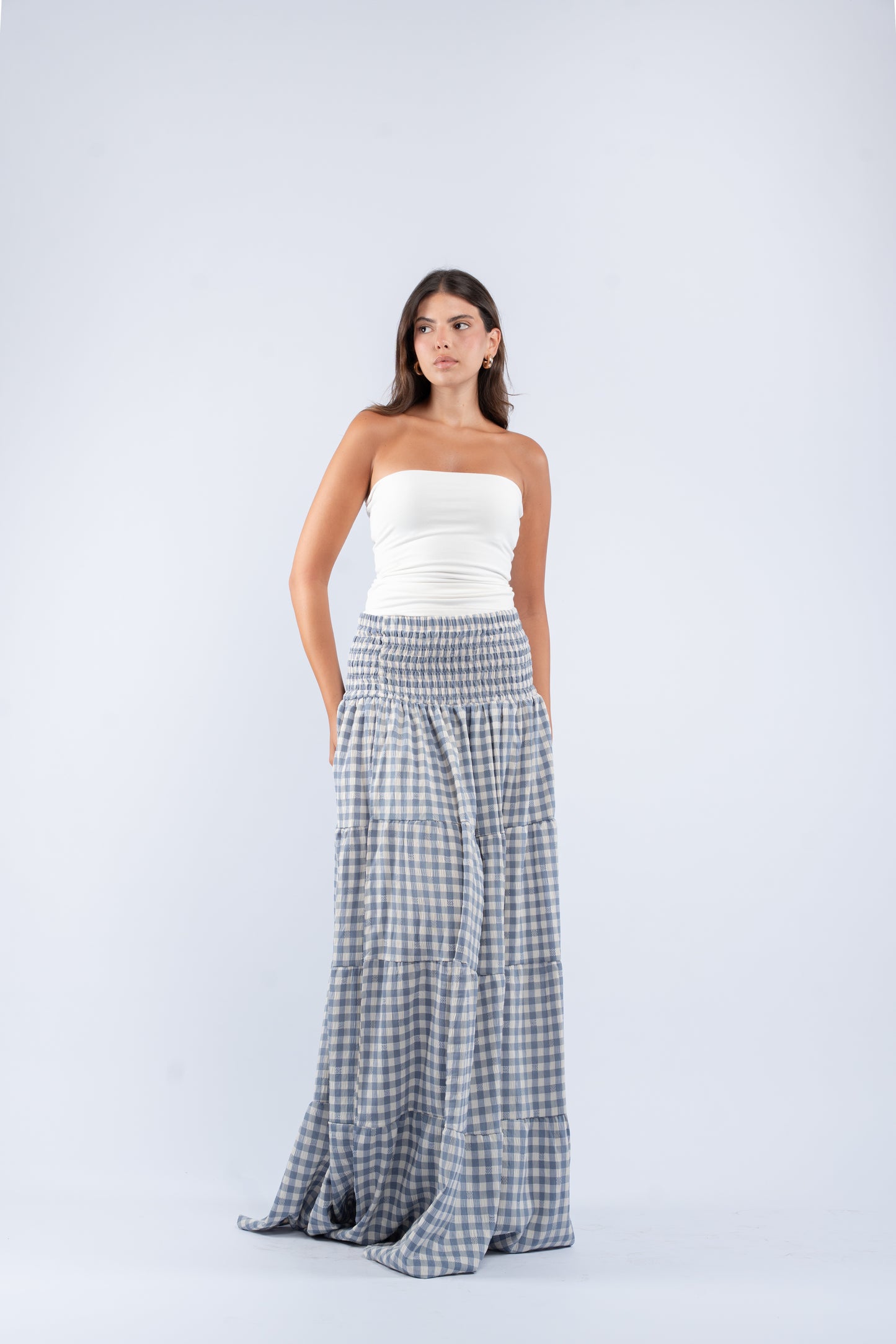 Gingham convertible skirt