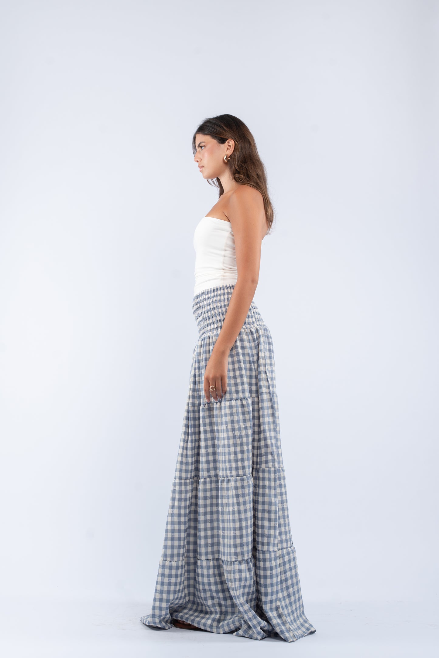 Gingham convertible skirt