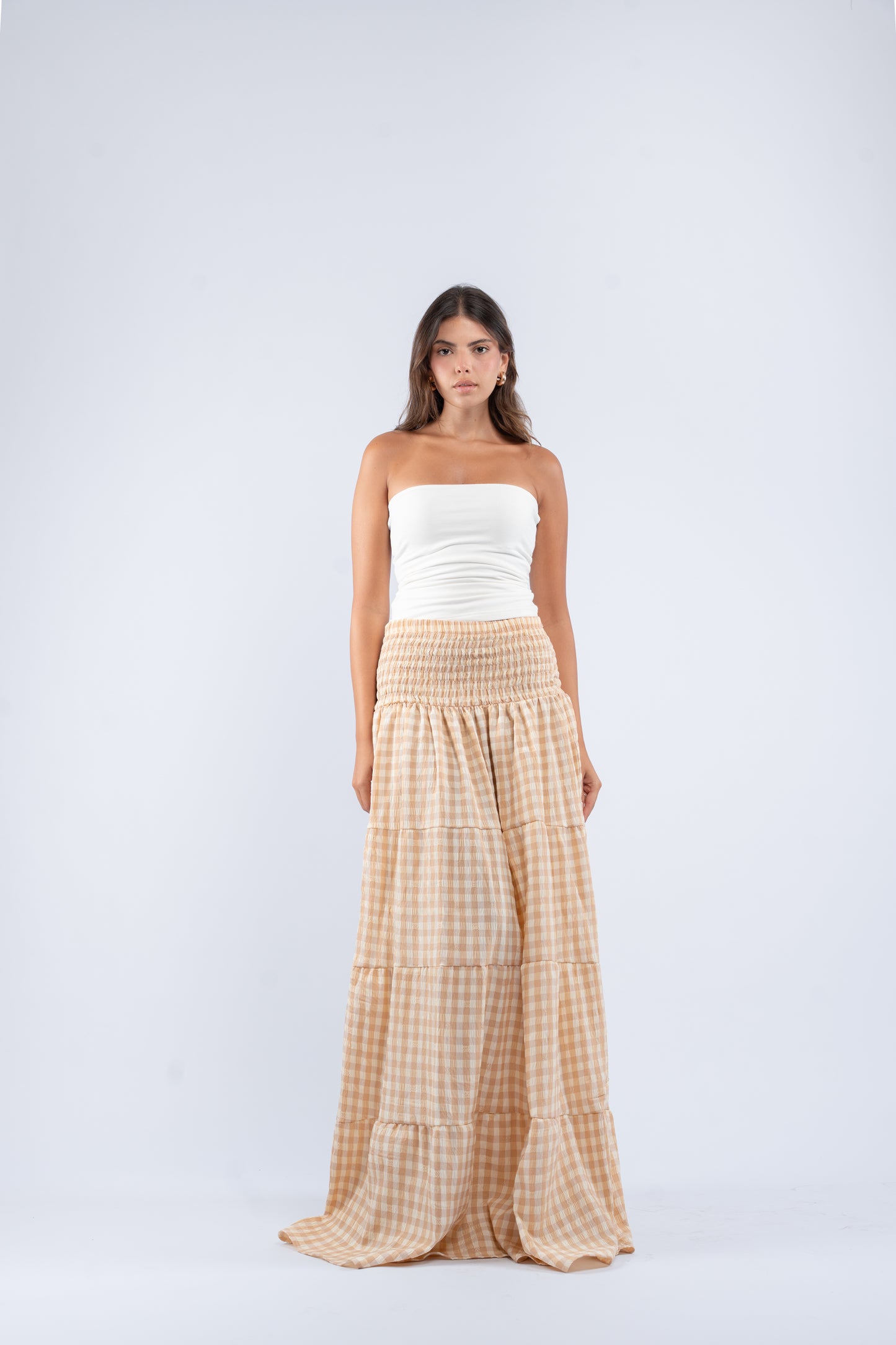 Gingham convertible skirt