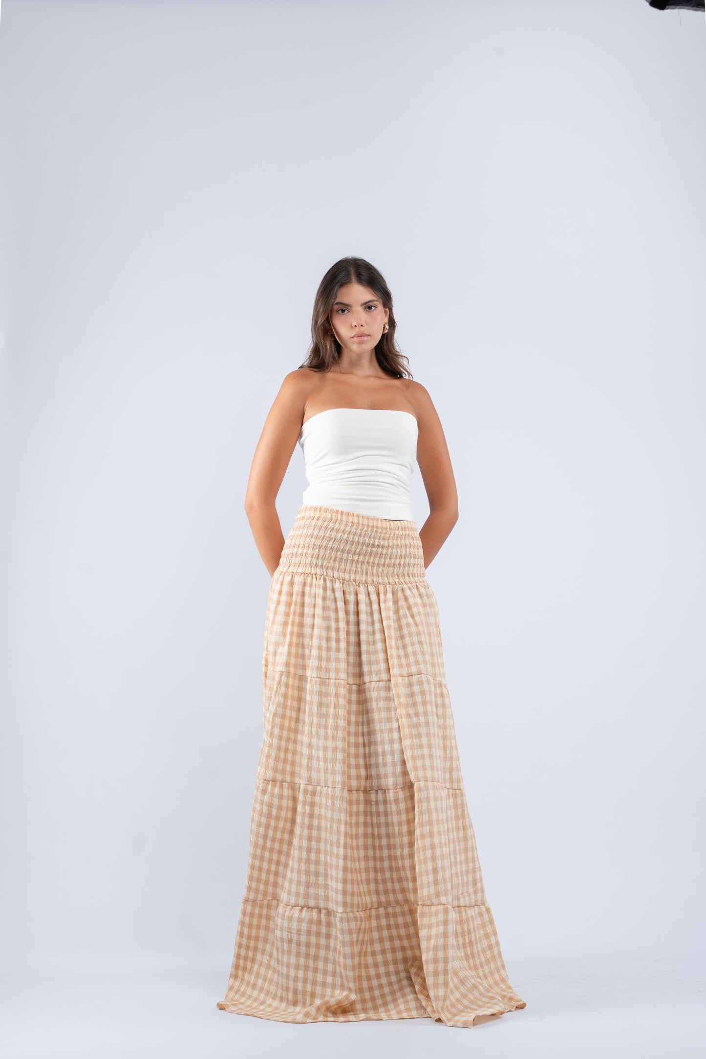 Gingham convertible skirt