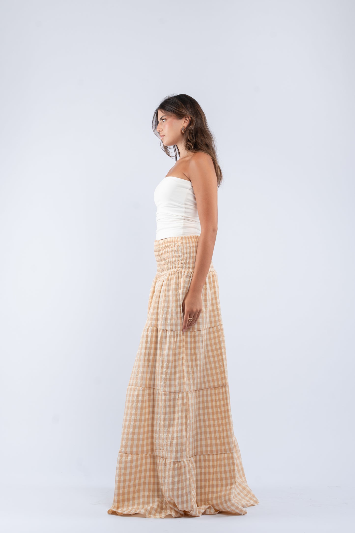 Gingham convertible skirt