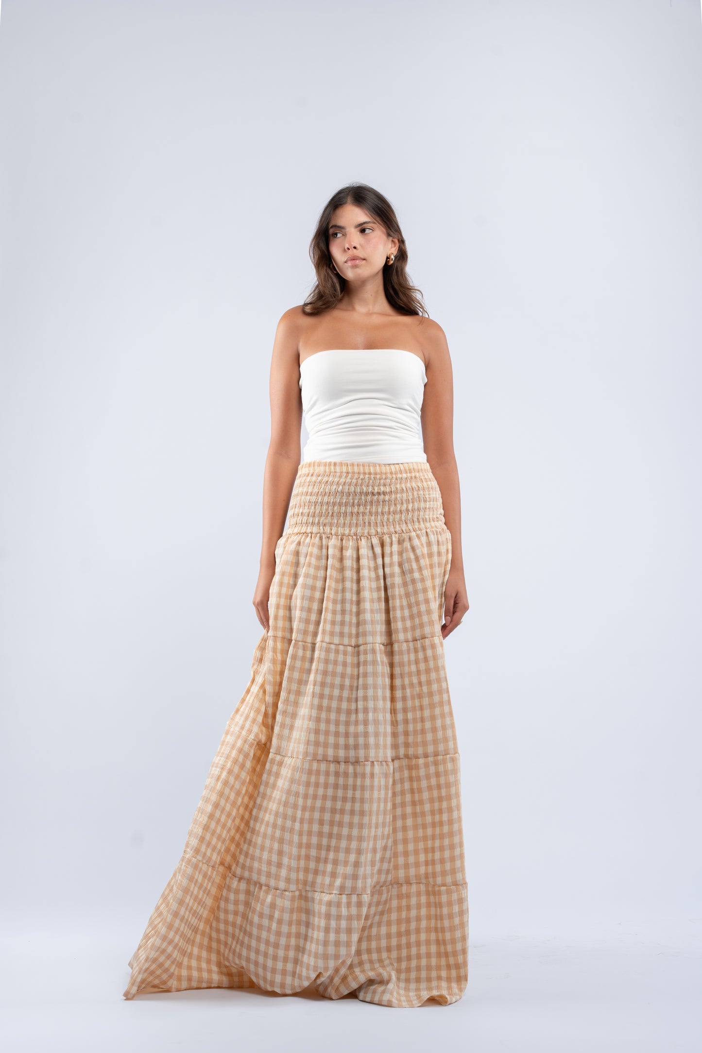 Gingham convertible skirt
