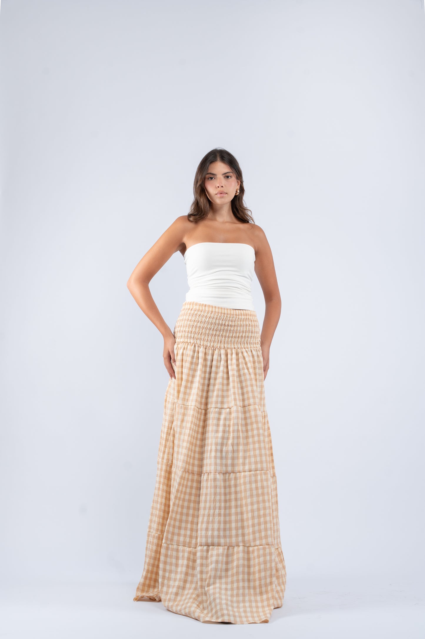 Gingham convertible skirt