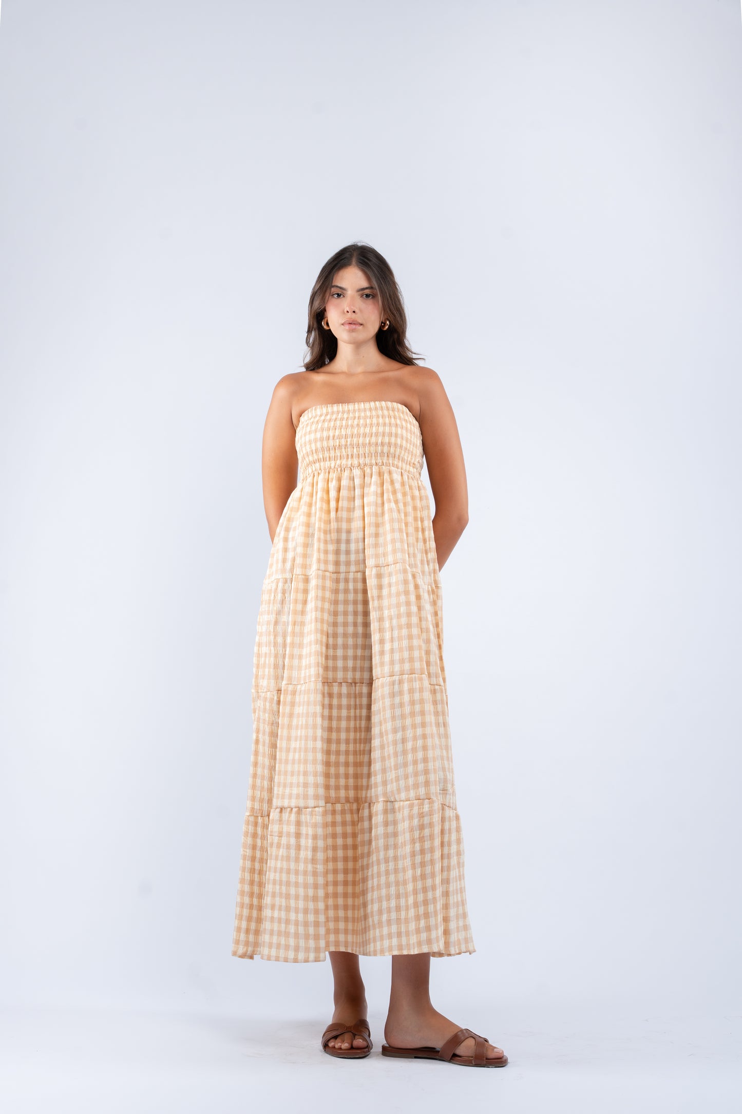 Gingham convertible skirt