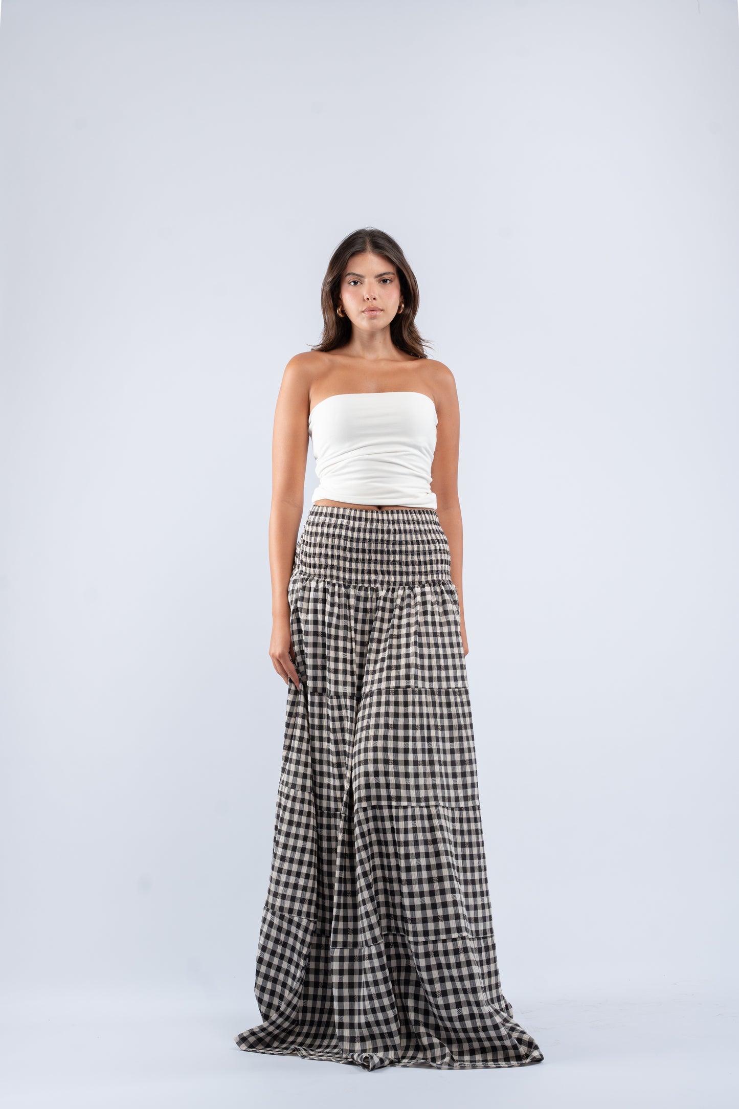 Gingham convertible skirt